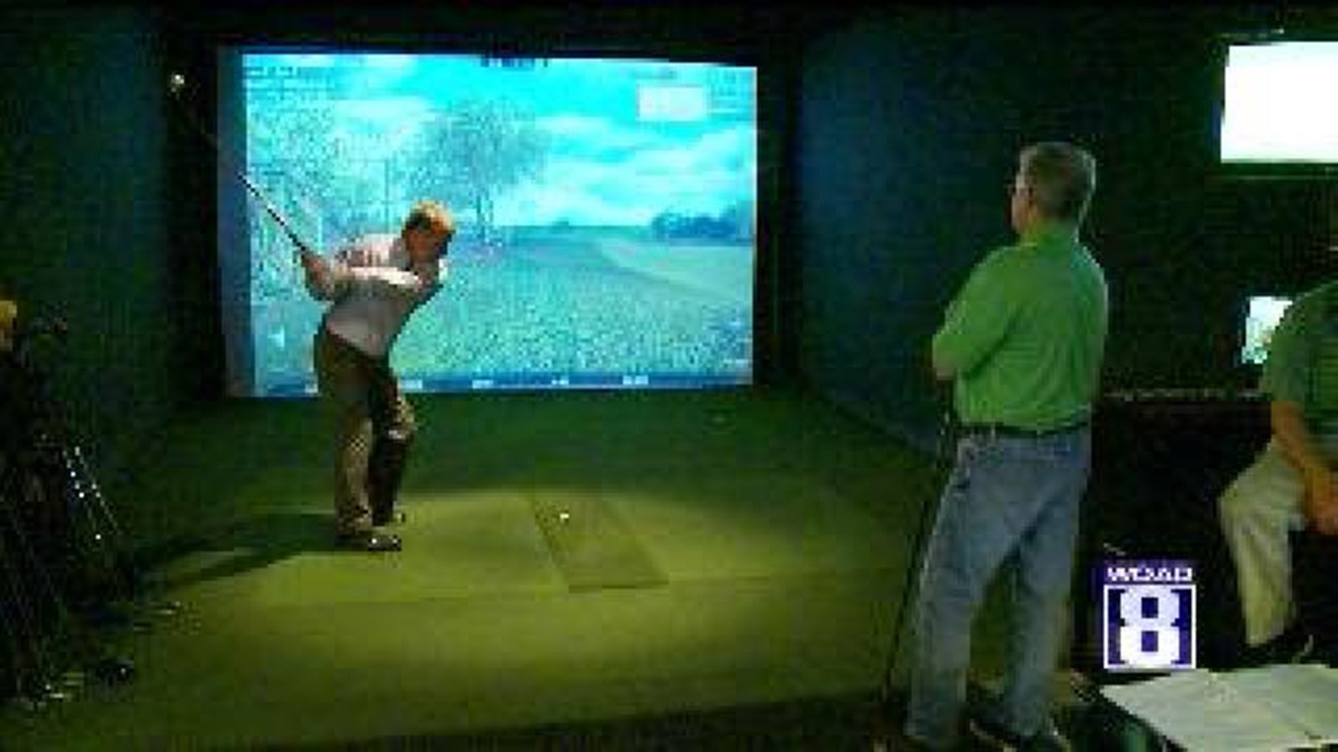 Residents play indoor golf, stay out of the cold