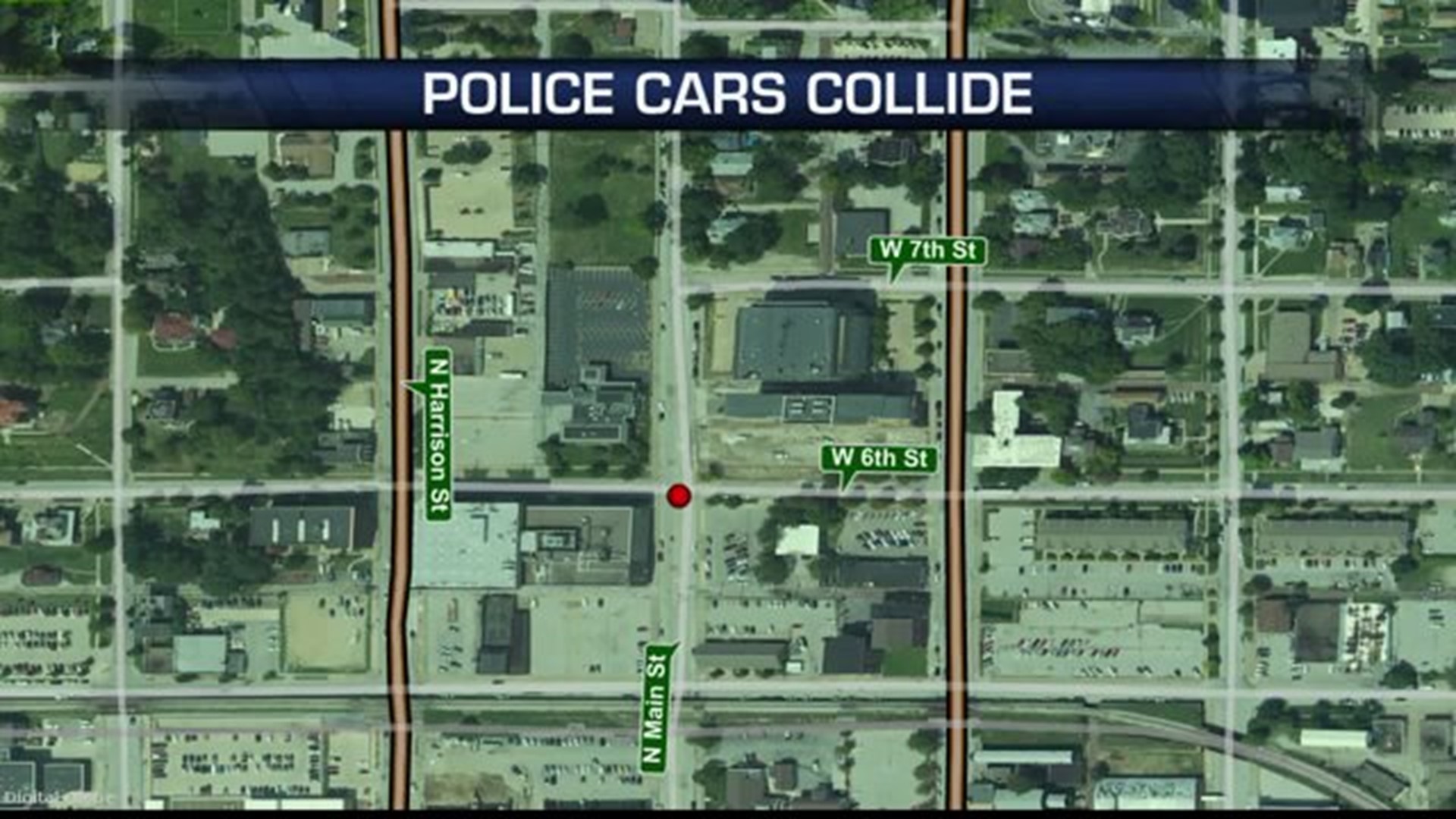 Police cars collide in Davenport