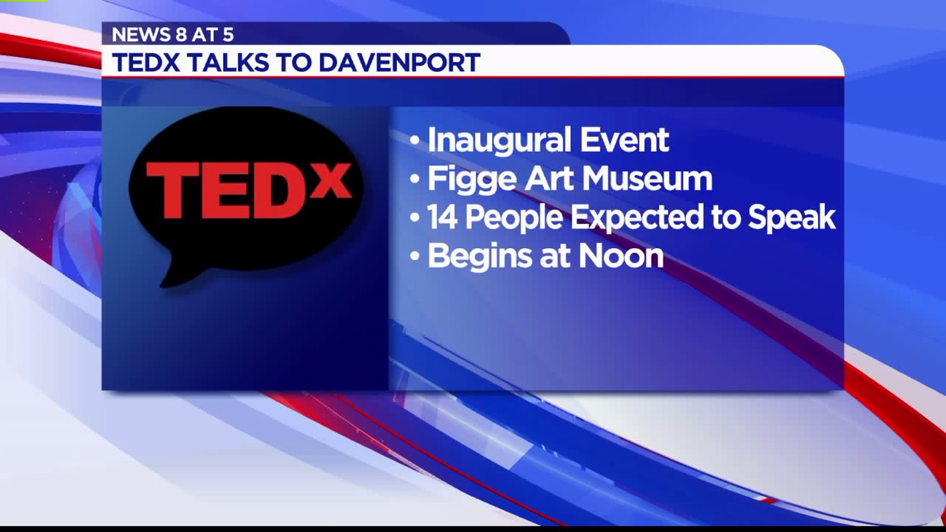 TEDX coming to Davenport