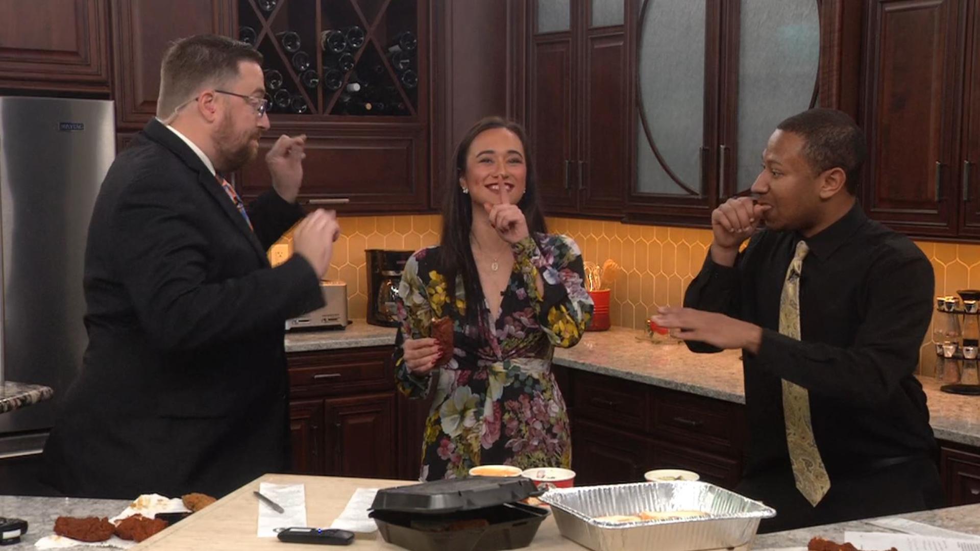 To celebrate the restaurant's opening, News 8's Ava Hedges, Andrew Stutzke and Devin Brooks decided to turn up the heat.