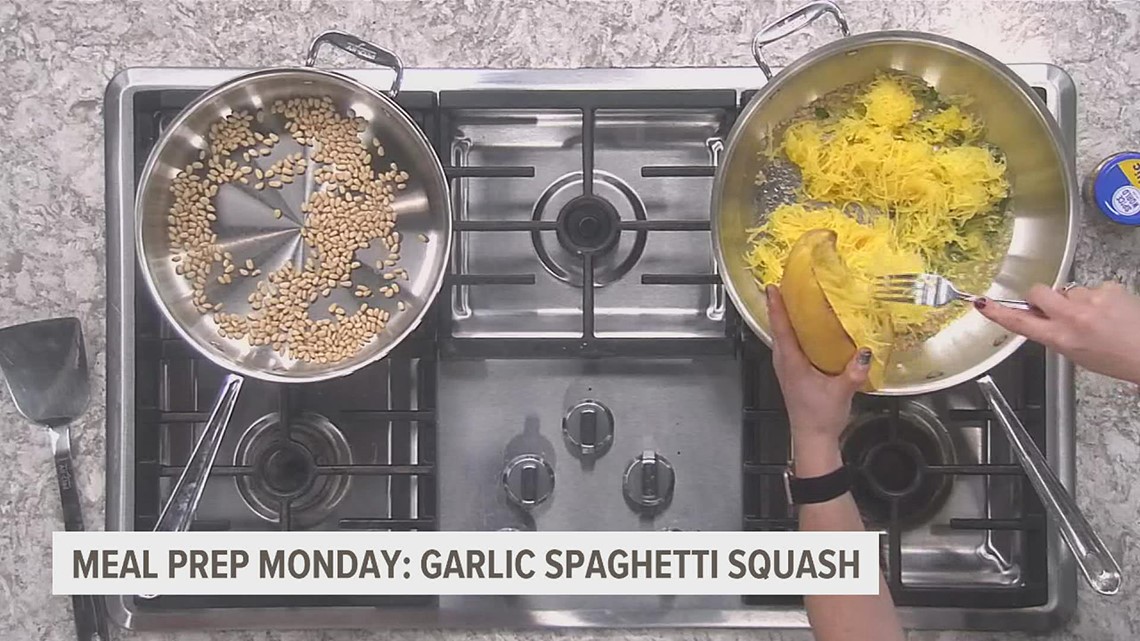 Let's prep: garlic and herb spaghetti squash