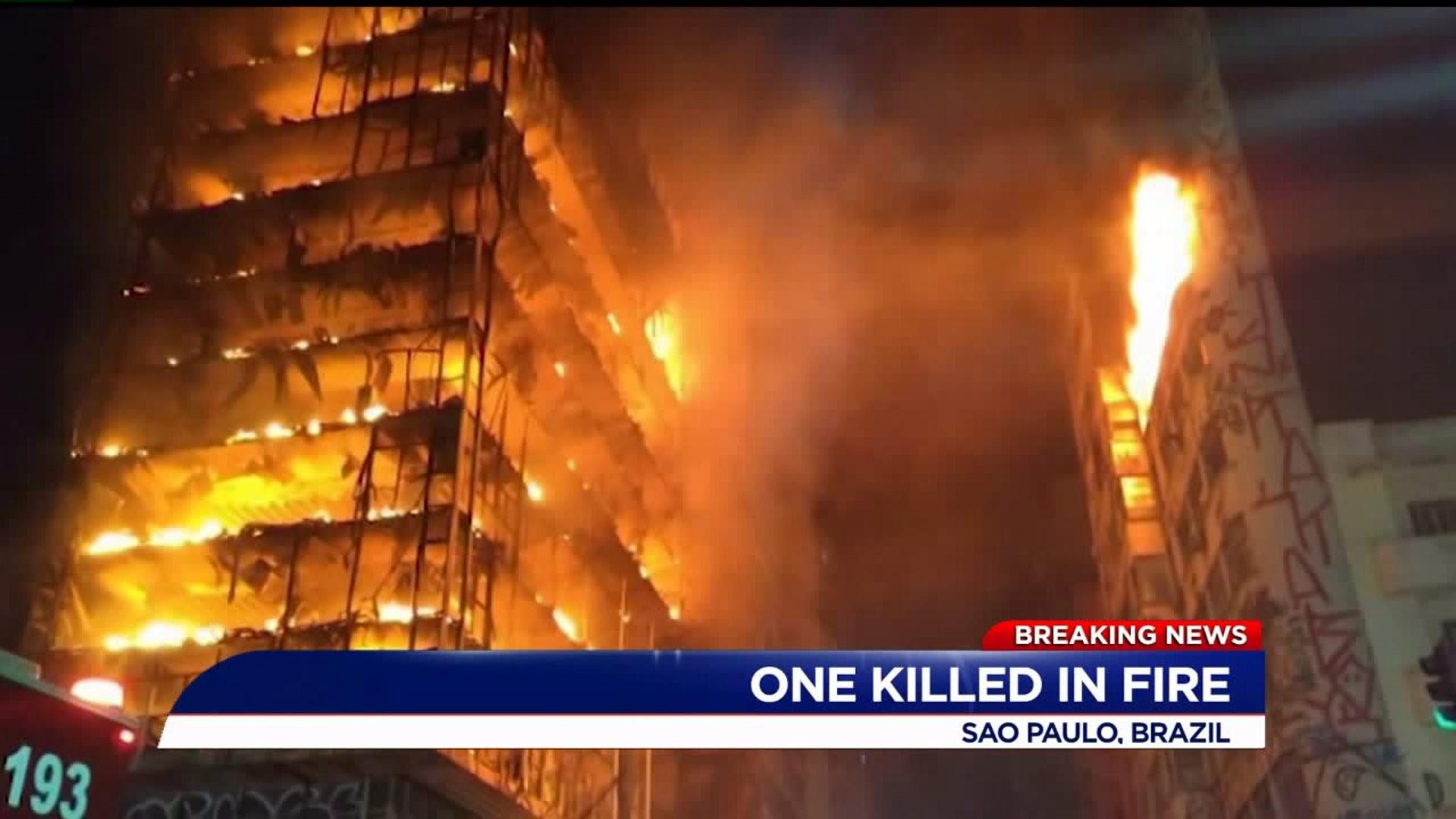 At Least One Person Dead in a Fire in Brazil