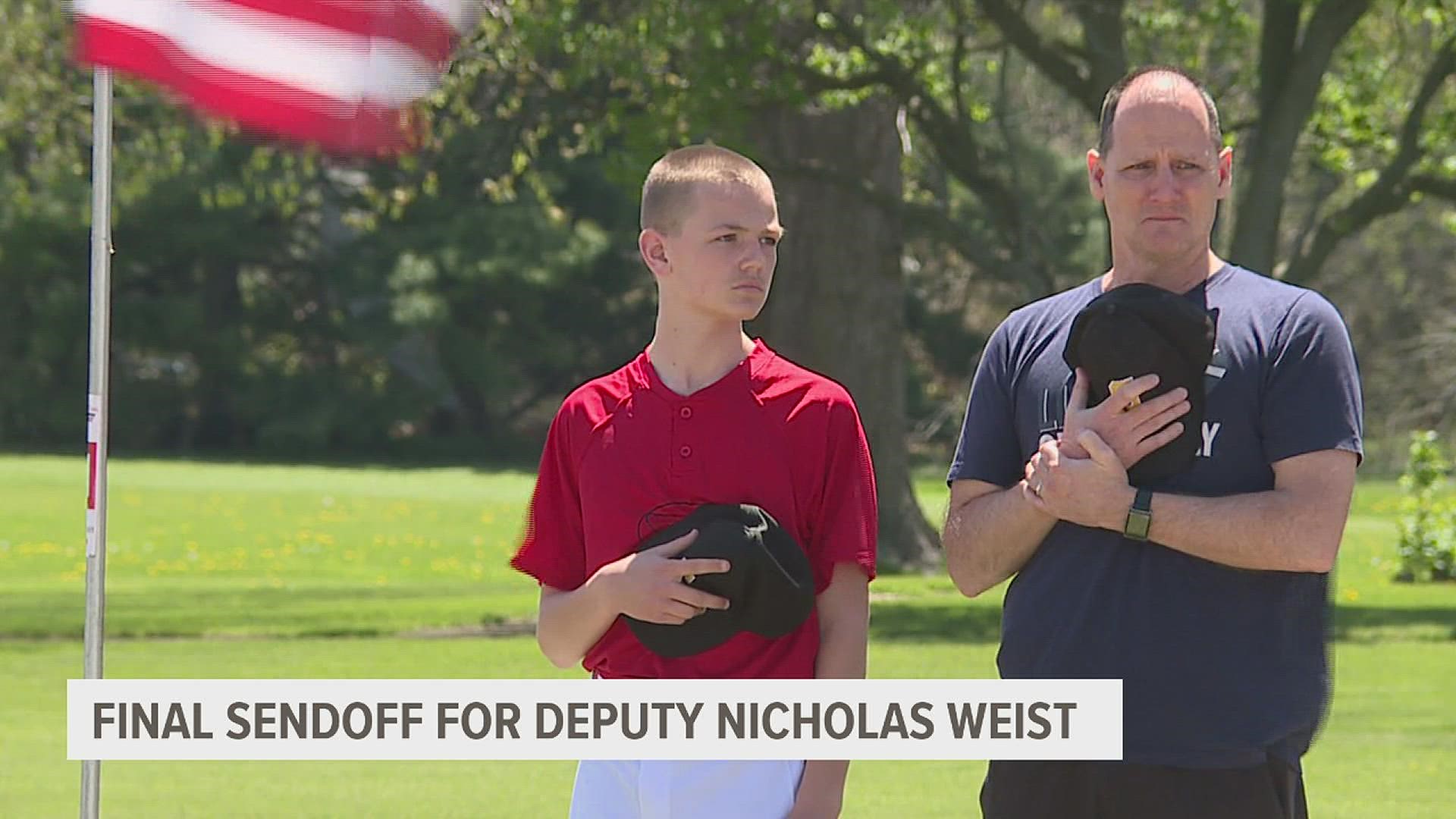 A public memorial was held Saturday for Knox County Sheriff's Deputy Nicholas Weist who died in the line of duty on April 29.