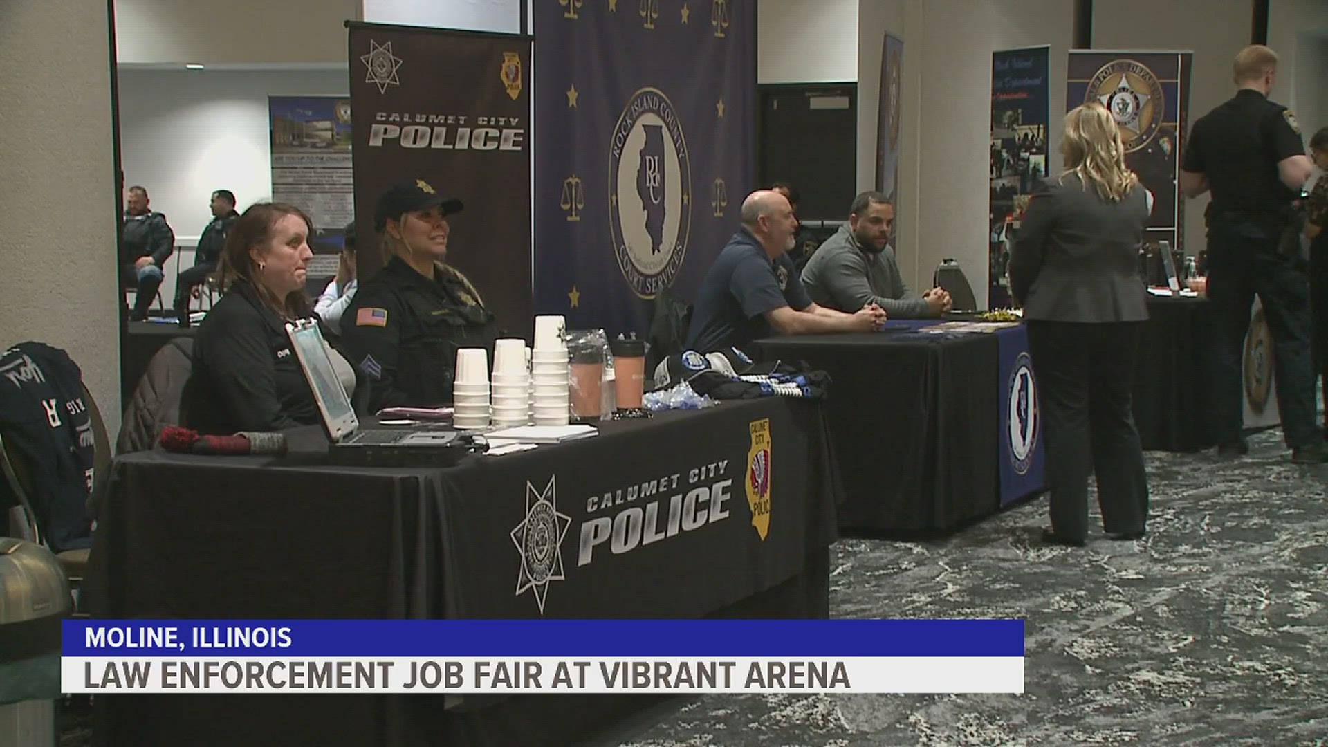 This was the first recruitment fair by the Illinois Fraternal Order of Police, with over 35 departments in Iowa and Illinois attending.