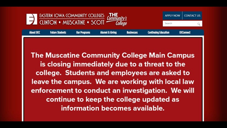 Muscatine Community College closed Wednesday due to threat