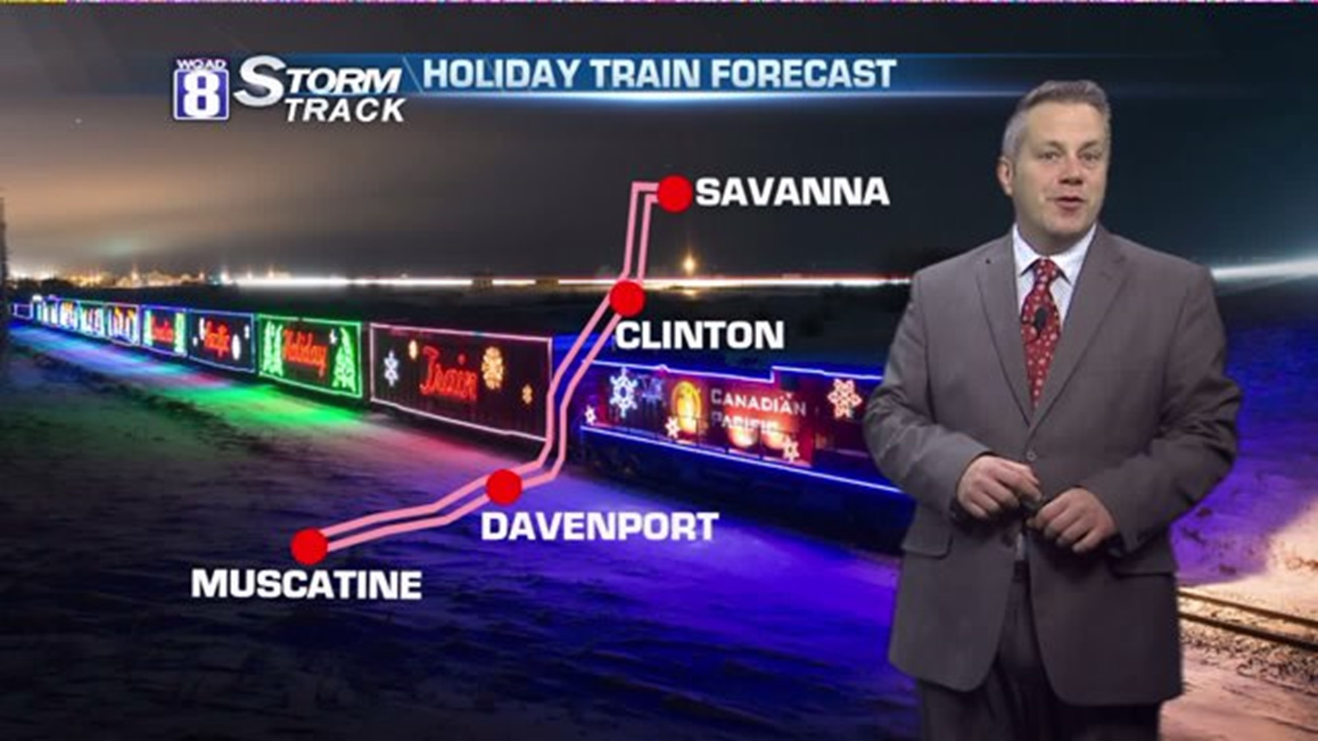 Eric is forecasting nice weather for the CP Holiday Train