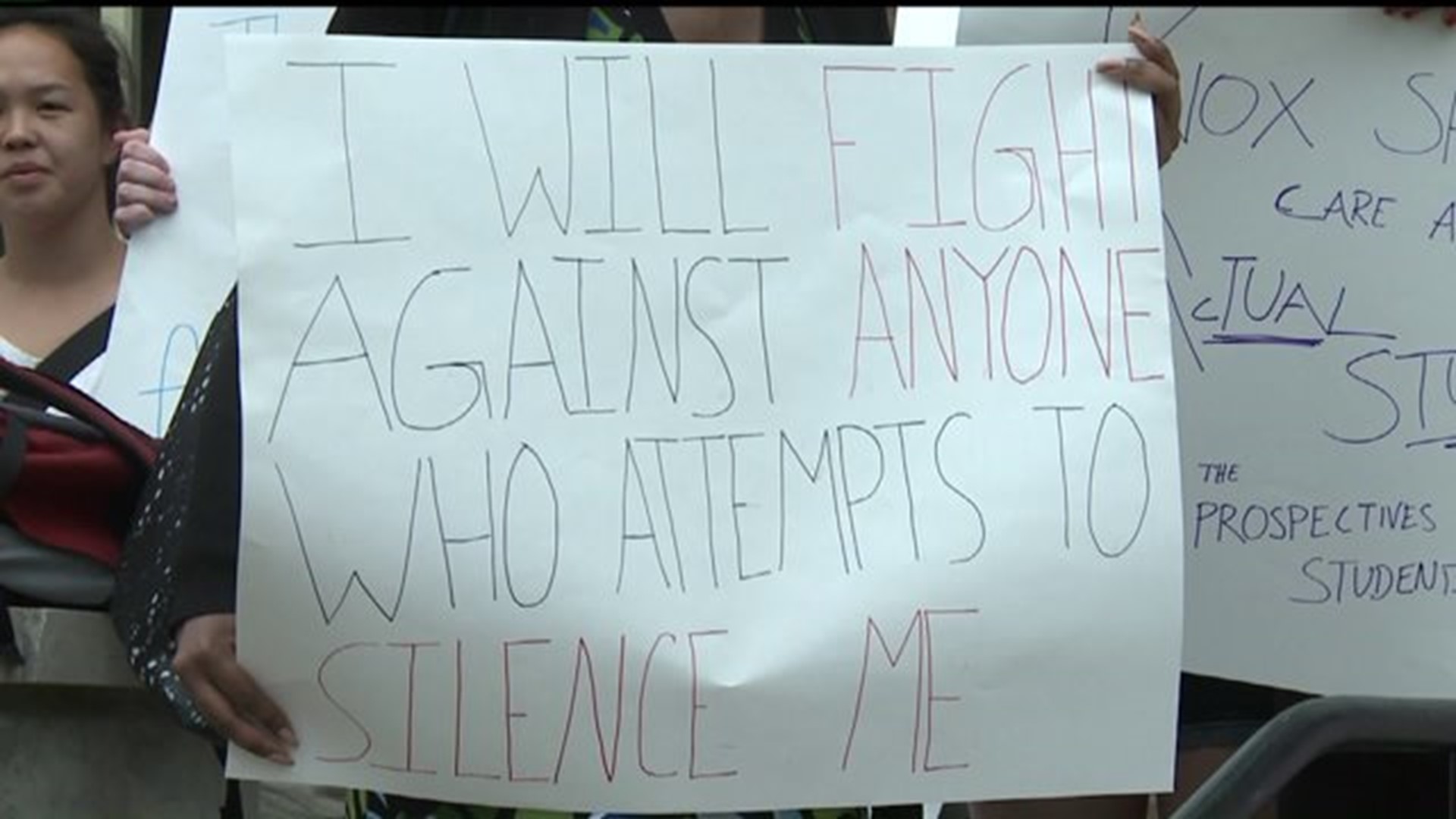 Knox College students protest school`s handling of sexual assault cases