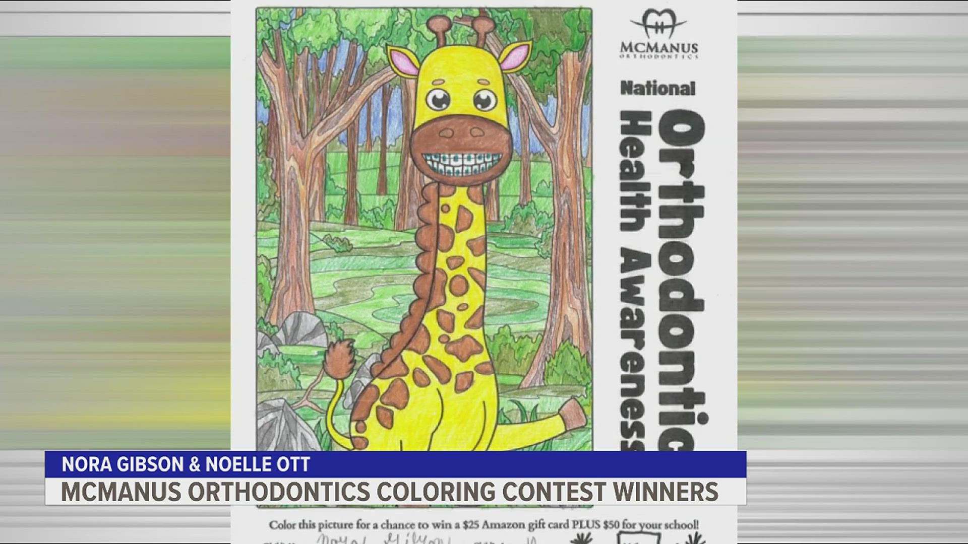 McManus Orthodontics coloring contest Oct. 18 2023