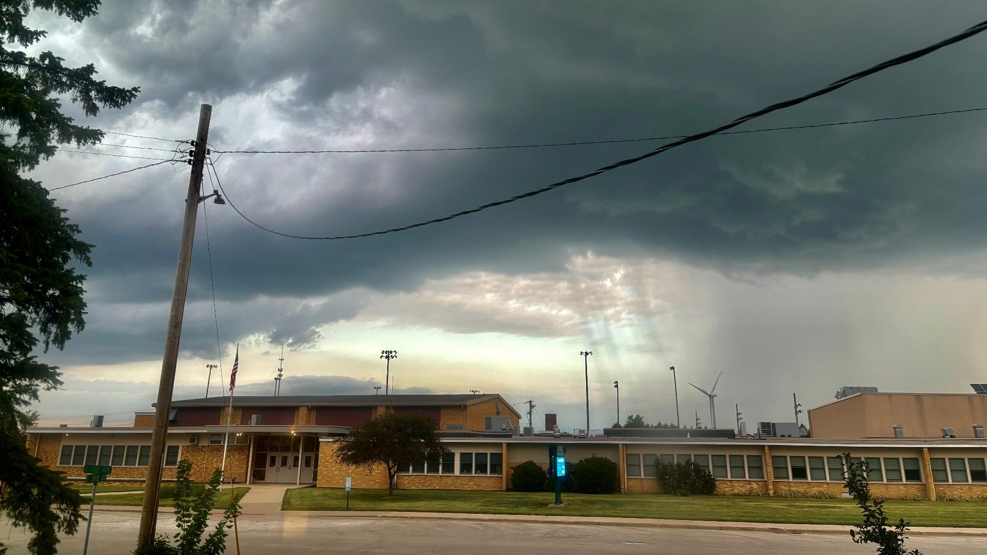 Viewers from the Woodhull area captured a glimpse at the storms that rolled through the region overnight.