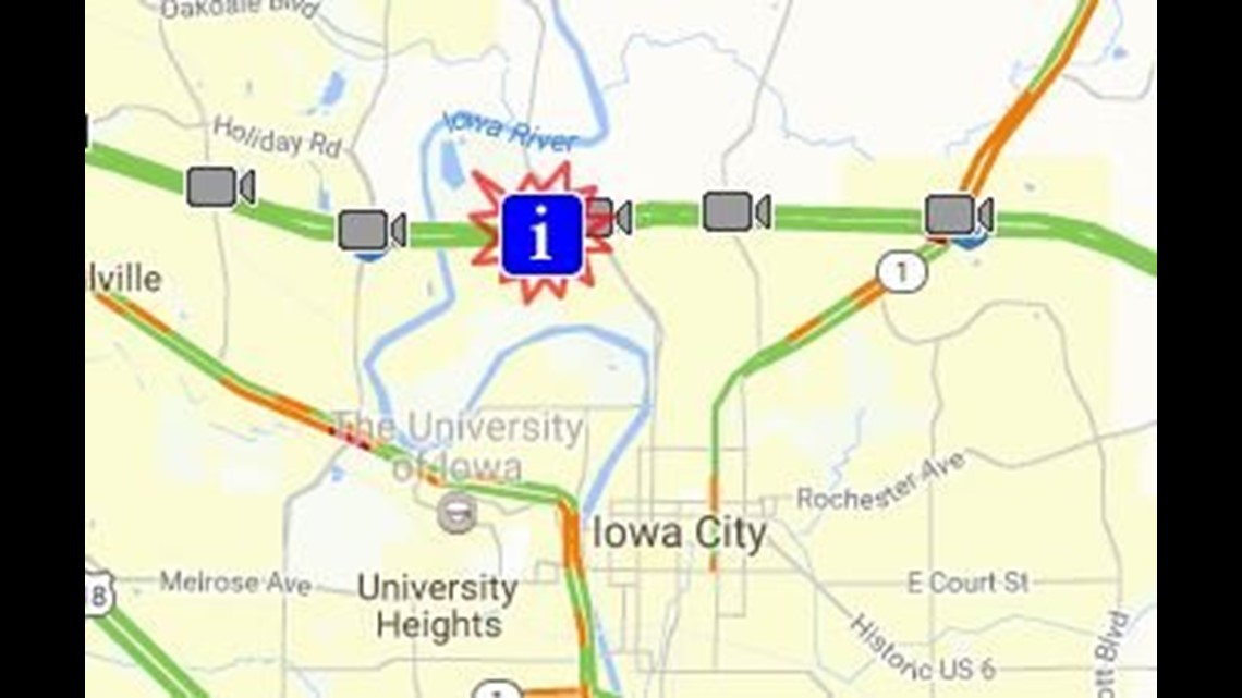 I80 reopened in both directions near Iowa City after crashes