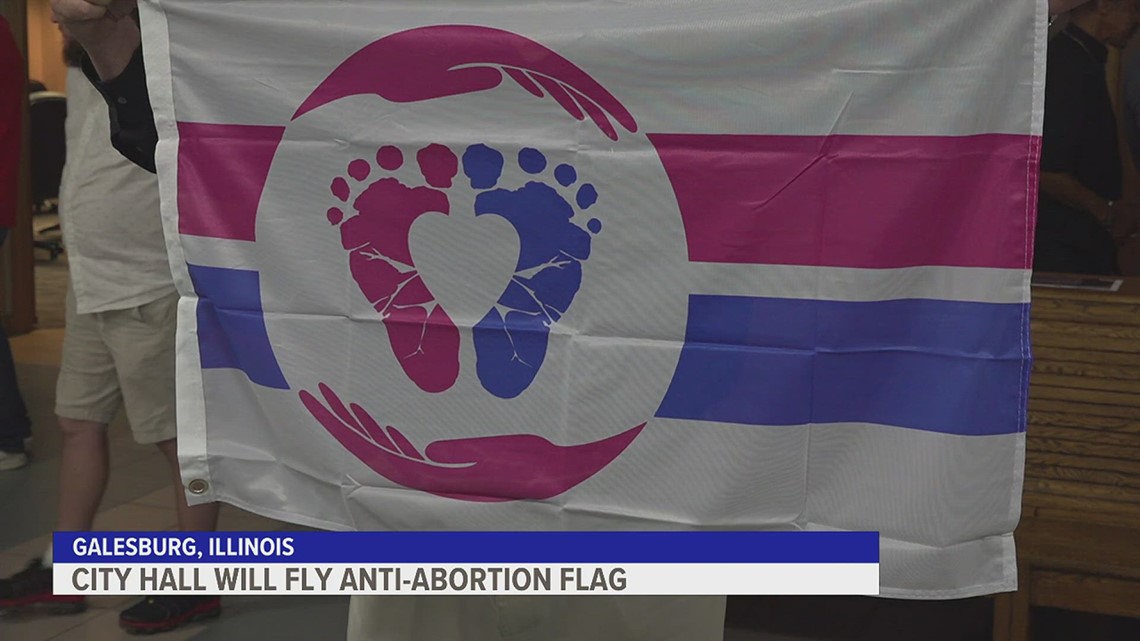 Discussion over anti-abortion flag in Galesburg city hall - Vimarsana News