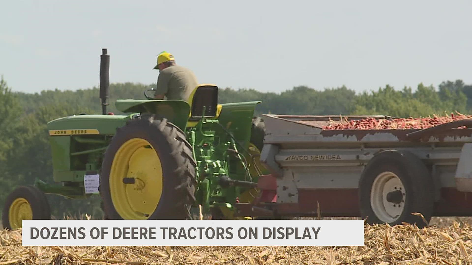 dozens-of-antique-tractors-on-display-at-working-farm-show-in-geneseo