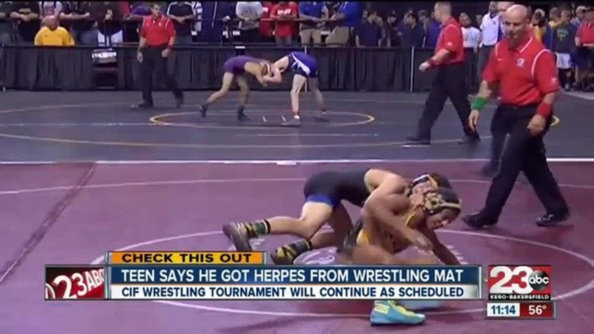 California state wrestling match continues despite student’s concern of