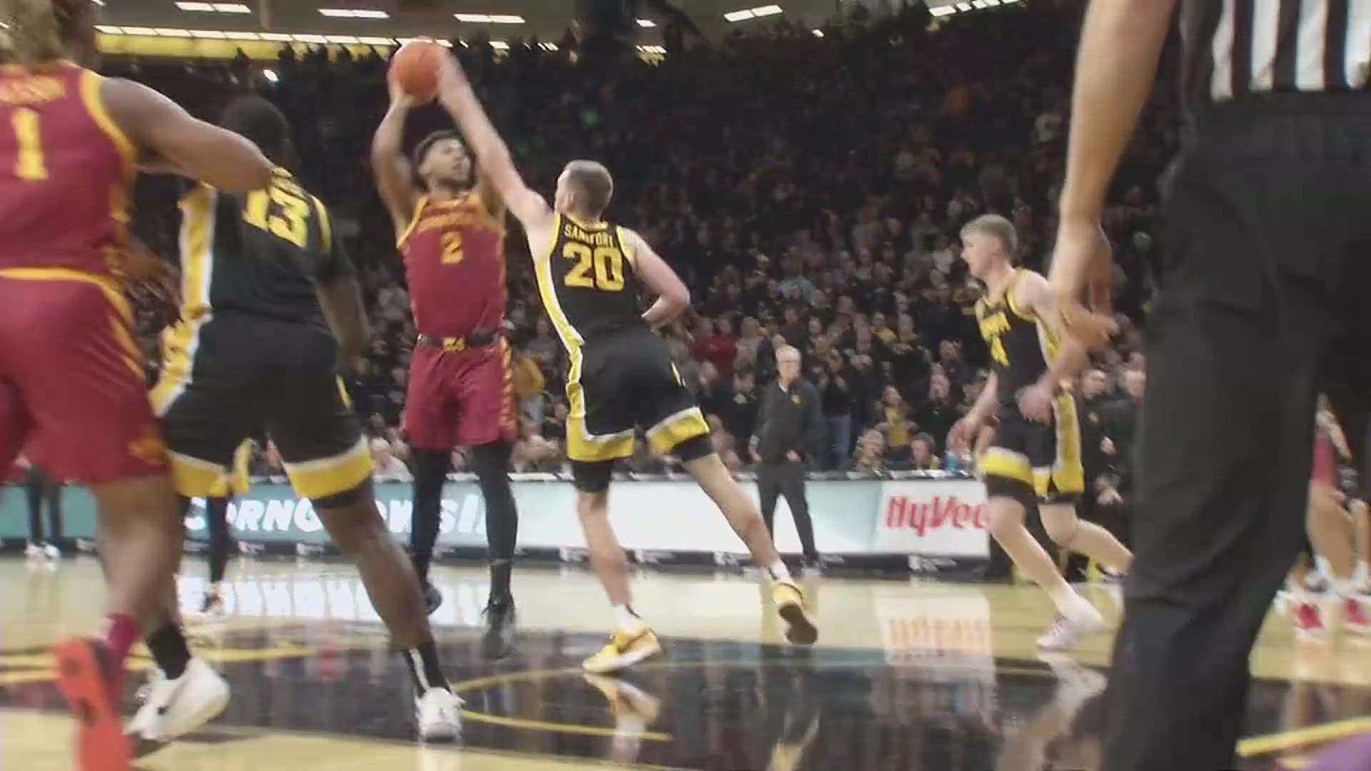 The 89-80 victory is ISU's first win in Iowa City in five attempts.