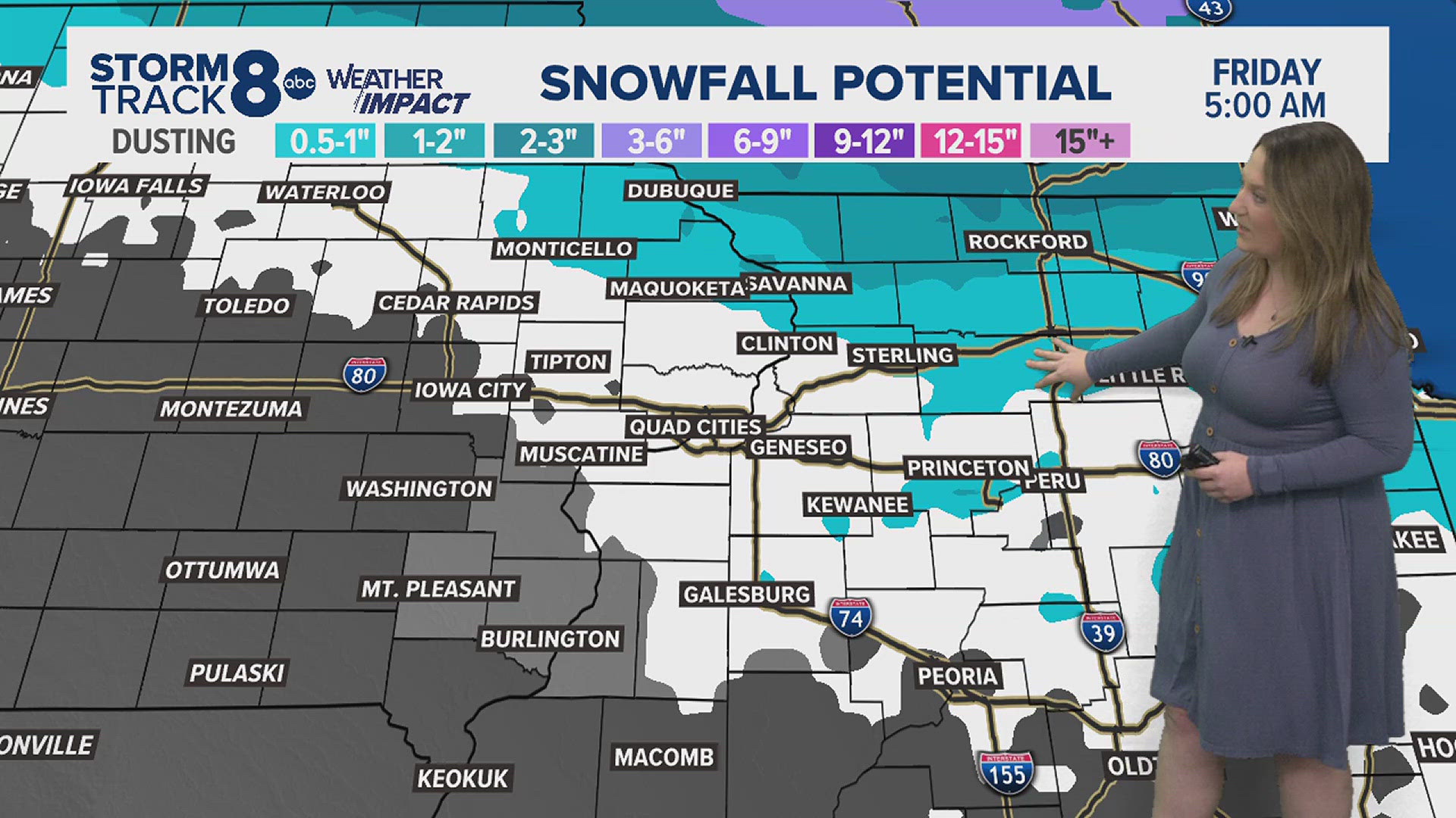 Chances for snow through the afternoon and evening