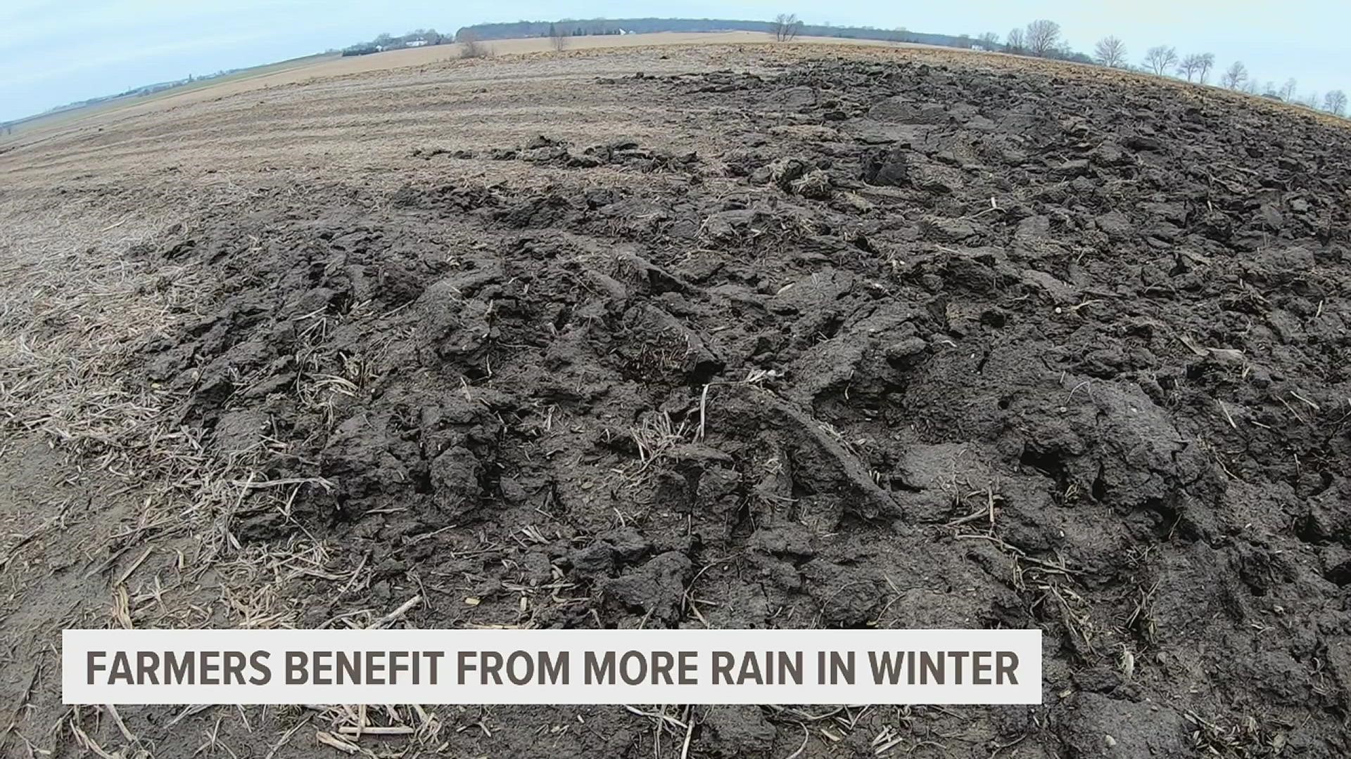 The new year is off to a rainy start in the Quad Cities, and for local farmers, that's a good sign.