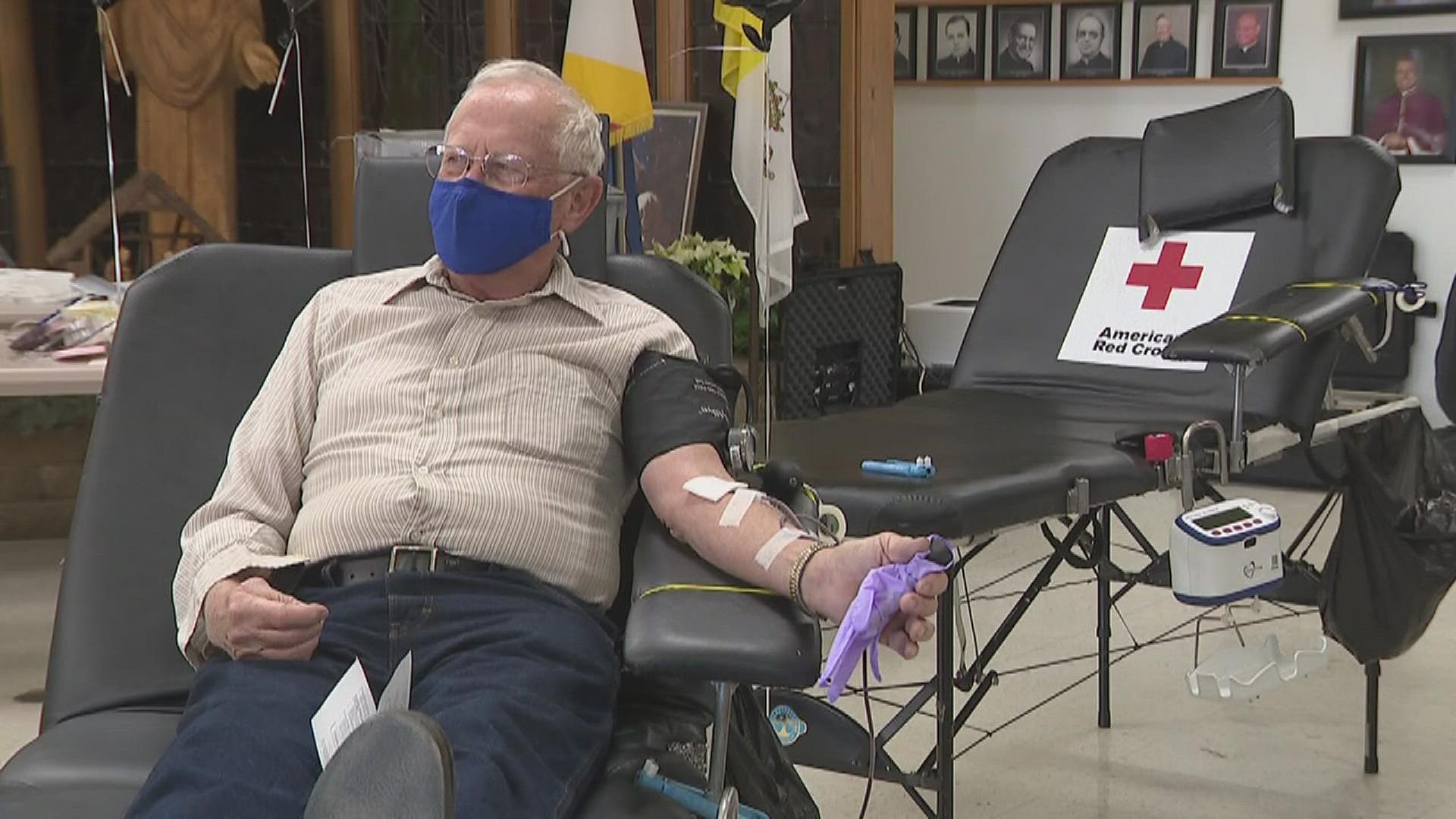 The retired farmer has donated nearly 30 gallons in his life and has a blood-type commonly involved in transfusions for newborn babies.