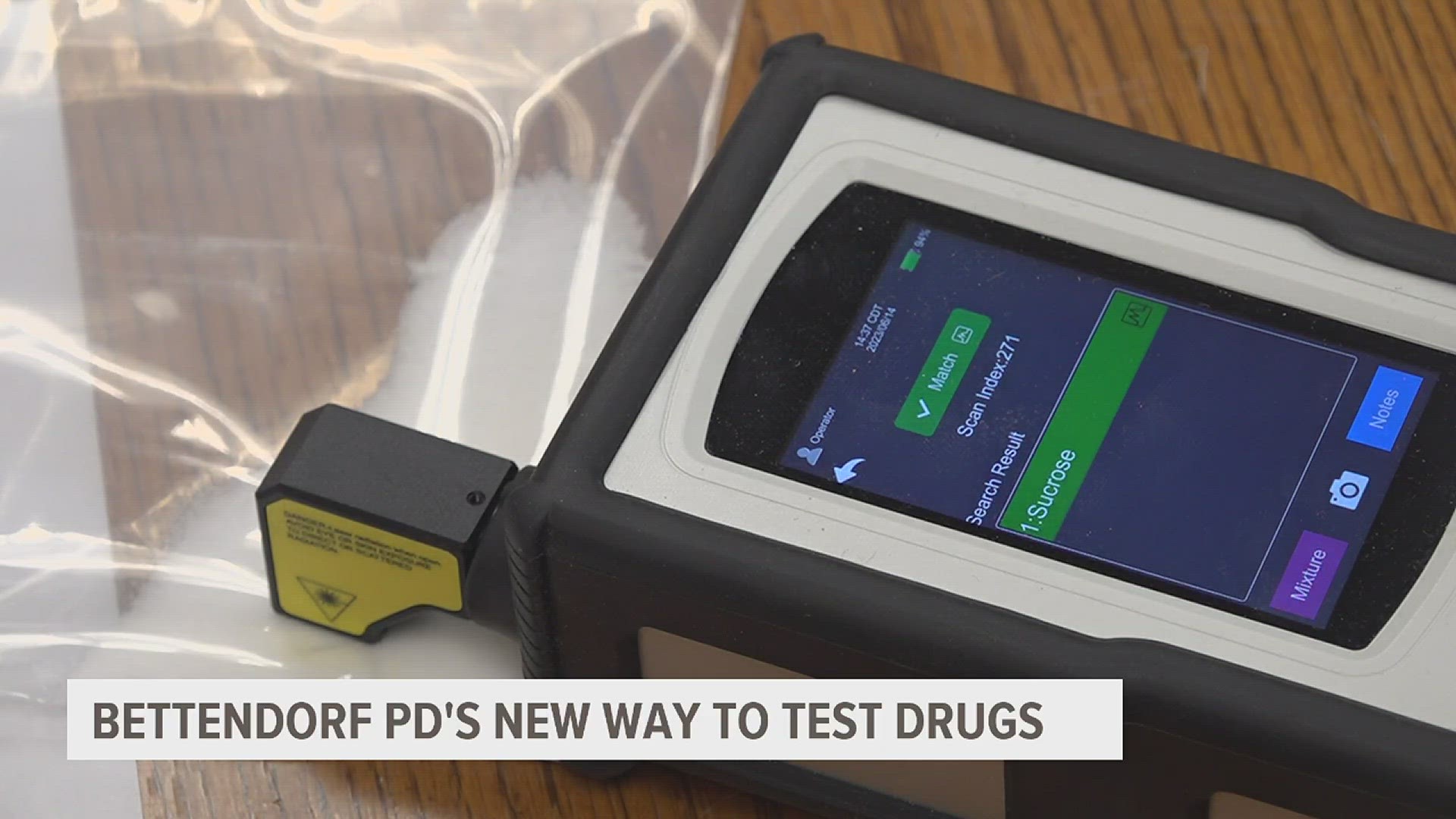 The $30,000 portable scanner can test for thousands of different substances, helping police identify dangerous drugs.