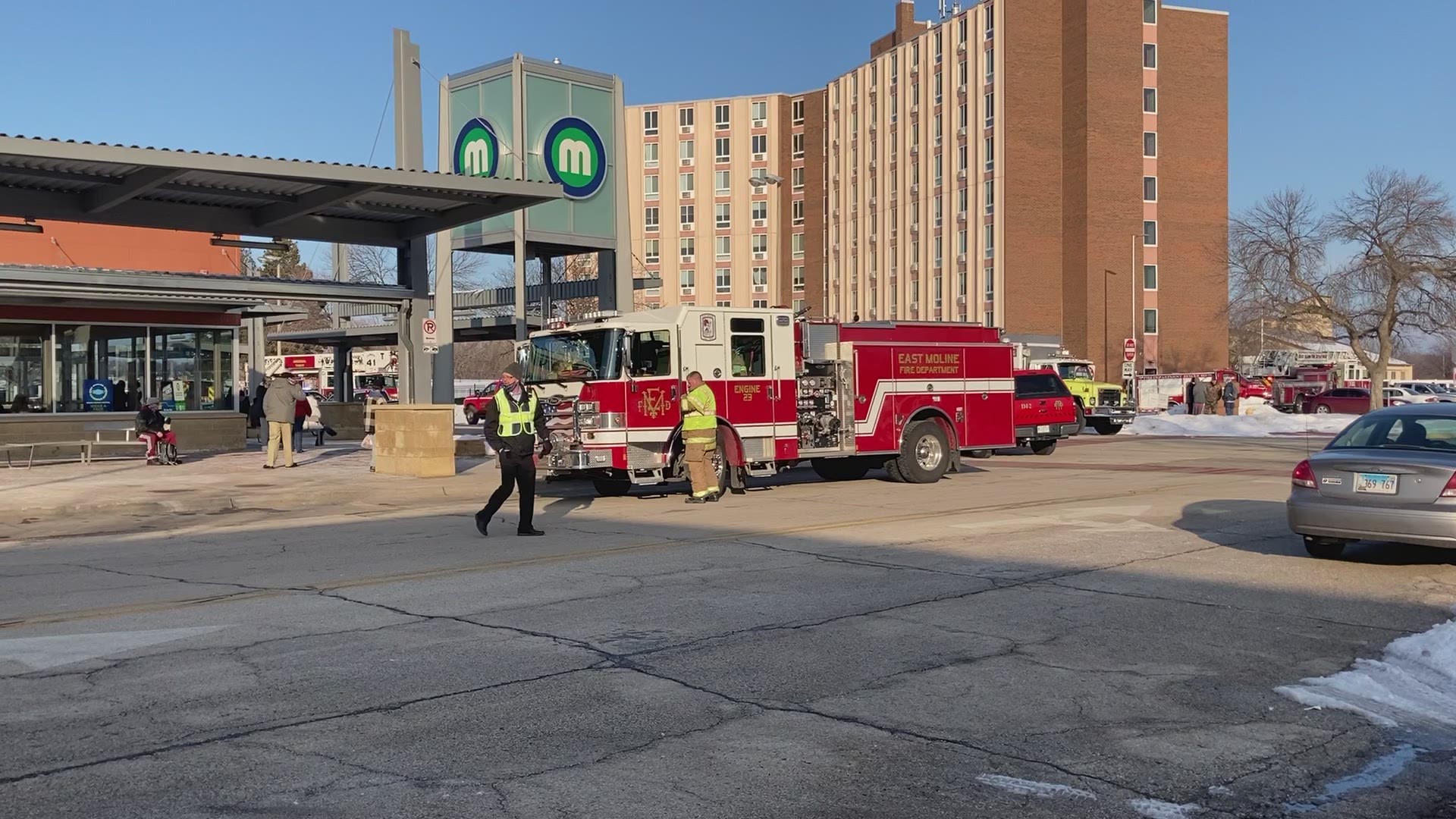 A fire was reported at Spencer Towers near Downtown Rock Island, Monday, January 18.