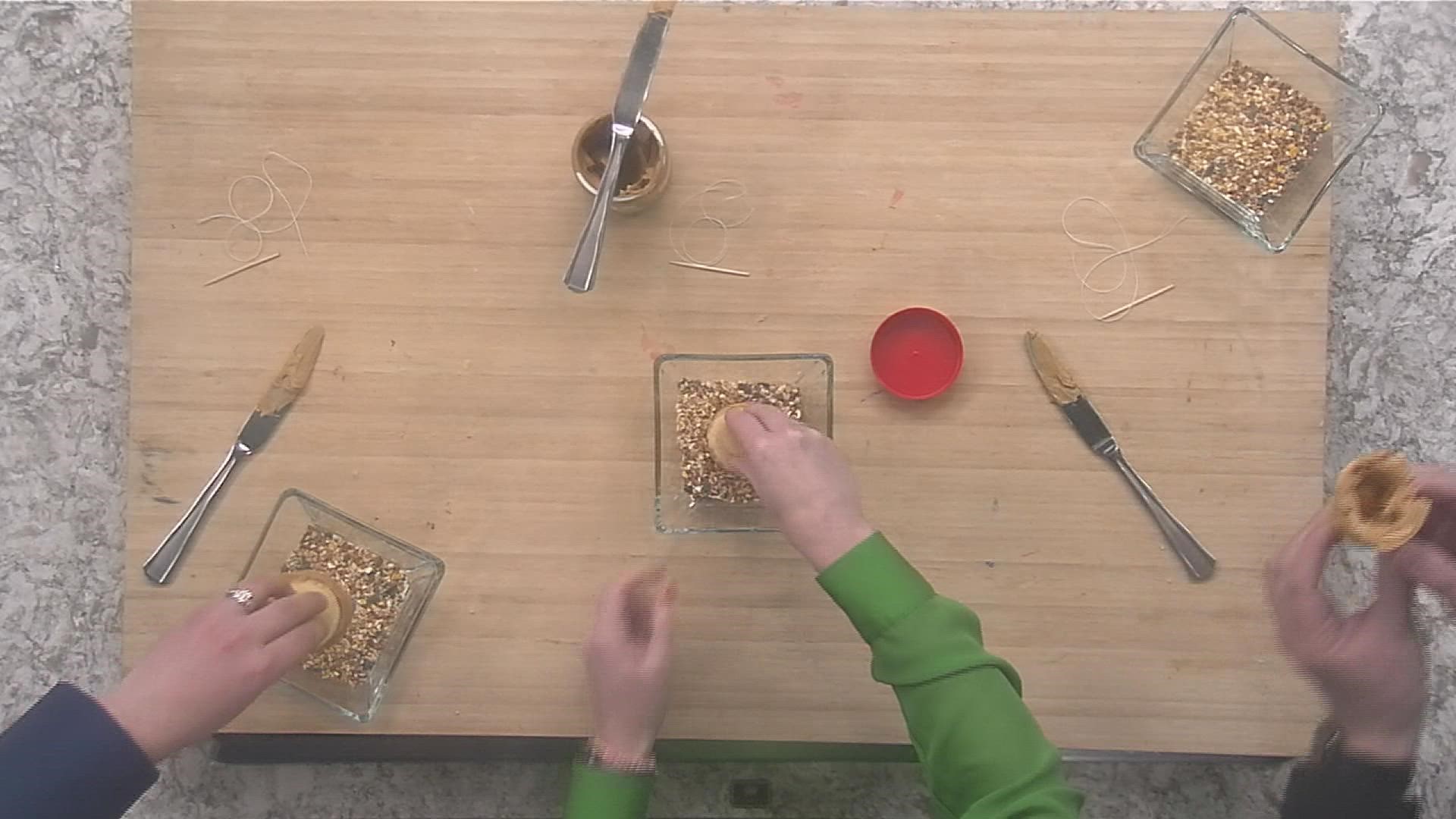 Here's a craft you can make indoors so your backyard birds can have a party outdoors!