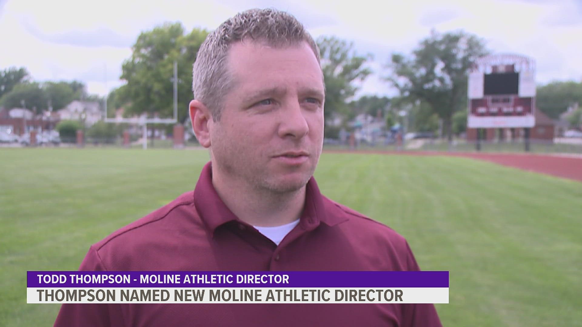Longtime athlete, teacher and coach Todd Thompson will become athletic director at Moline High School at the beginning of the 2022-23 school year.