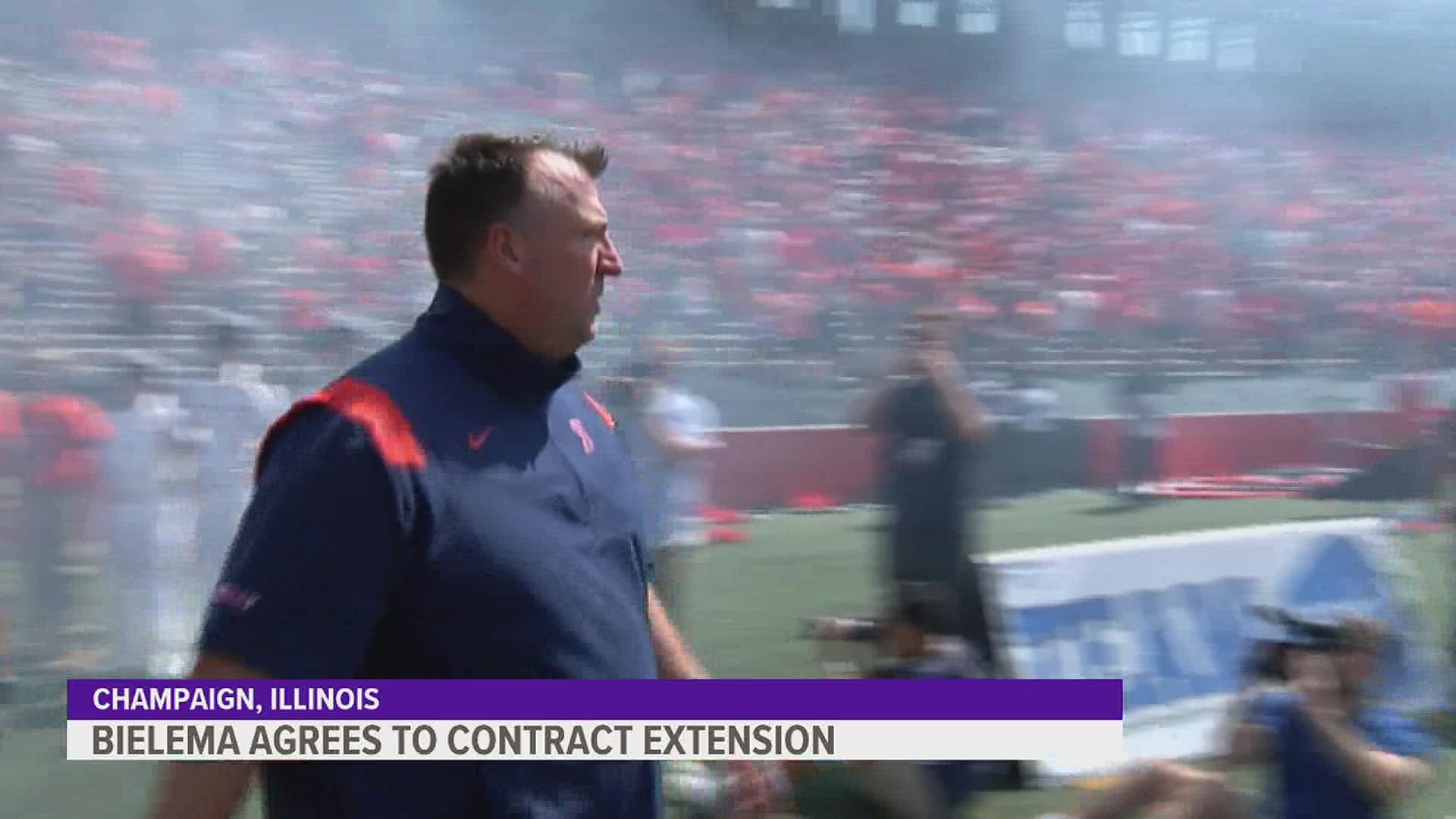 Illinois coach Bret Bielema wants to end career in Champaign