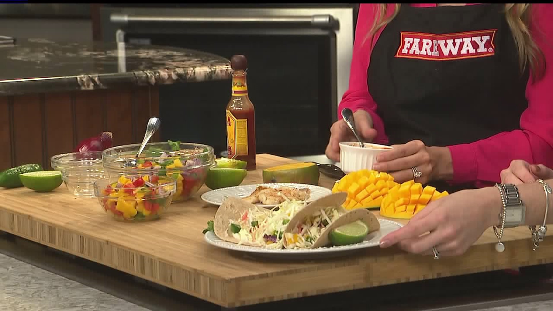 Cooking with Fareway: Fish Tacos with Mango Salsa and Chipotle Aiolo