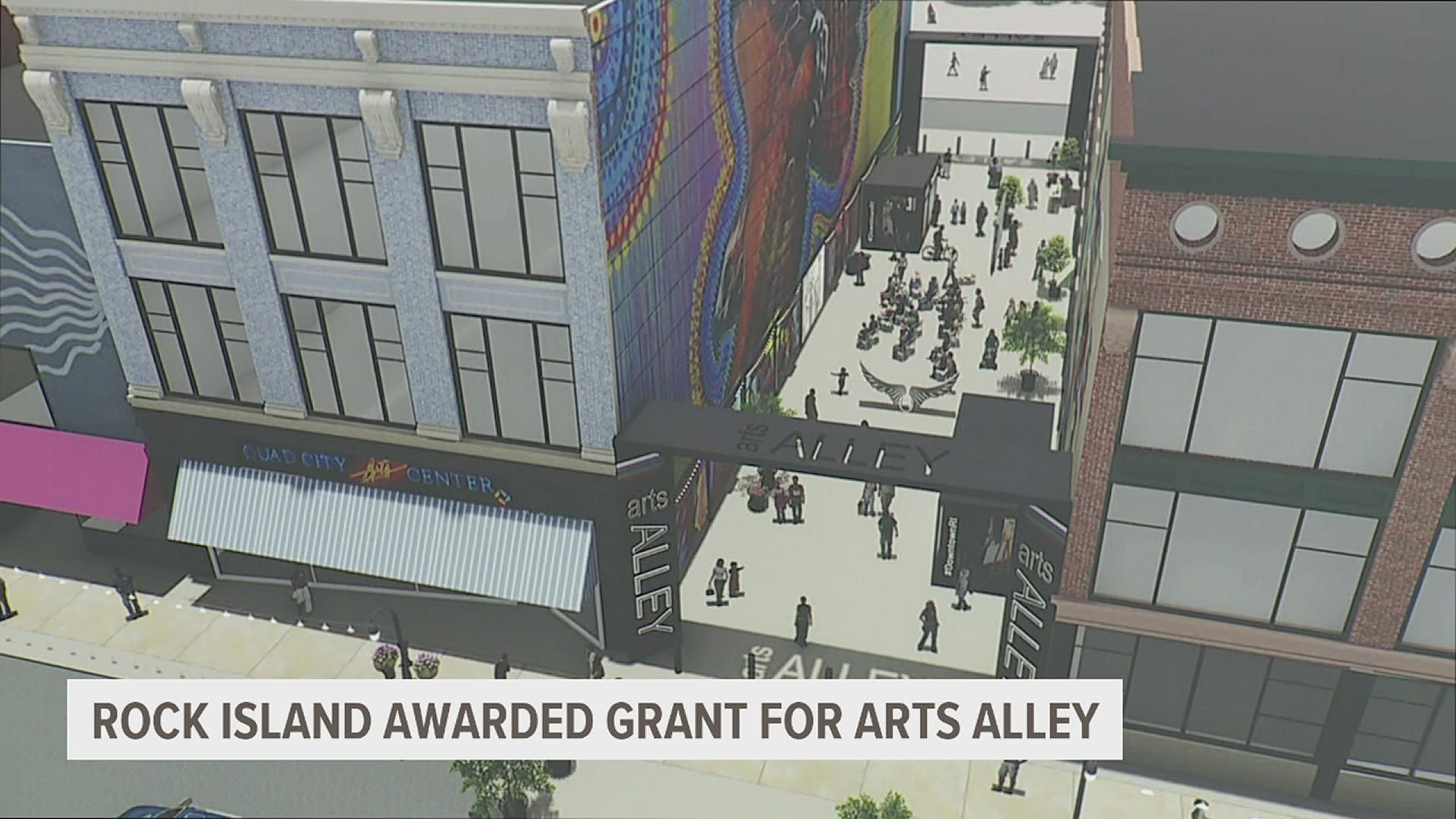 The State of Illinois awarded the QC Chamber and City of Rock Island the grant to help turn Arts Alley into an urban art gallery, event venue and family destination.
