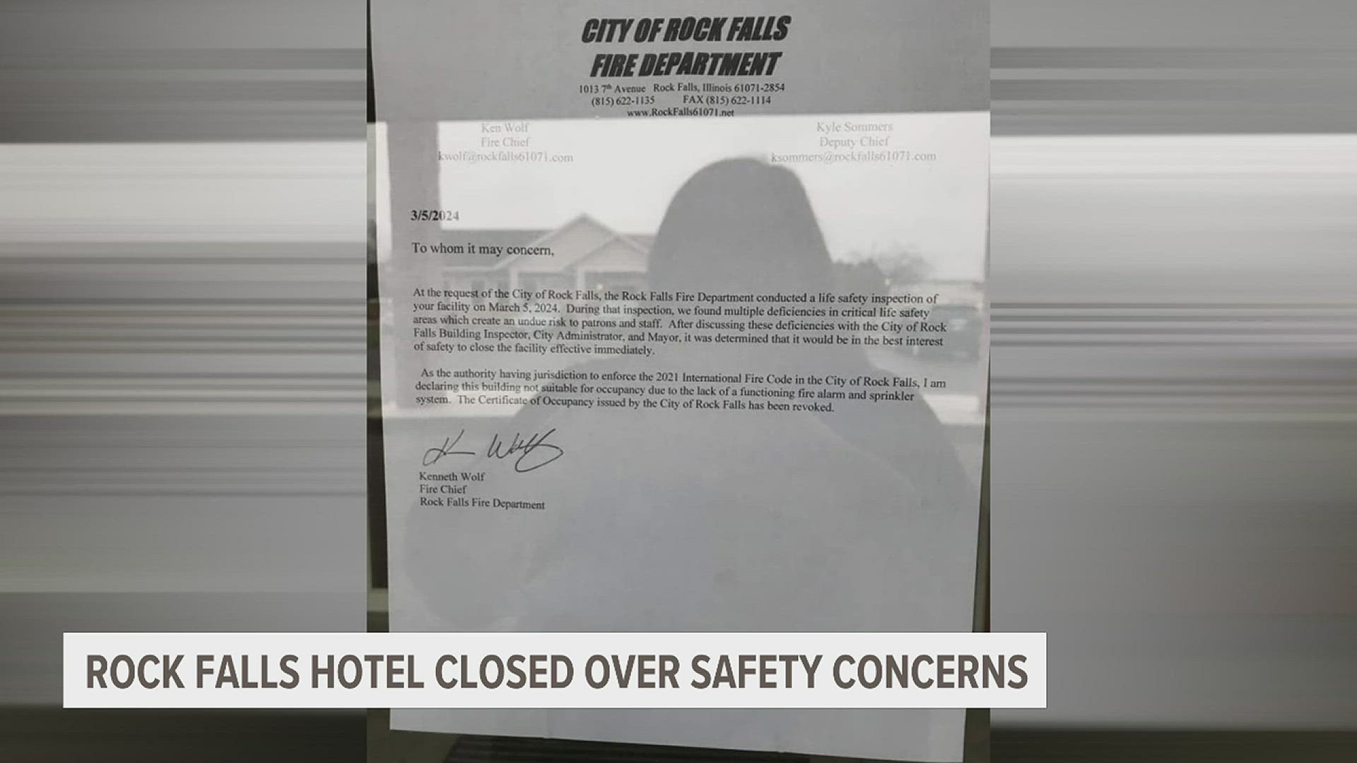 The Country Inn and Suites was ordered closed after an inspection revealed that fire alarms and sprinklers weren't working.