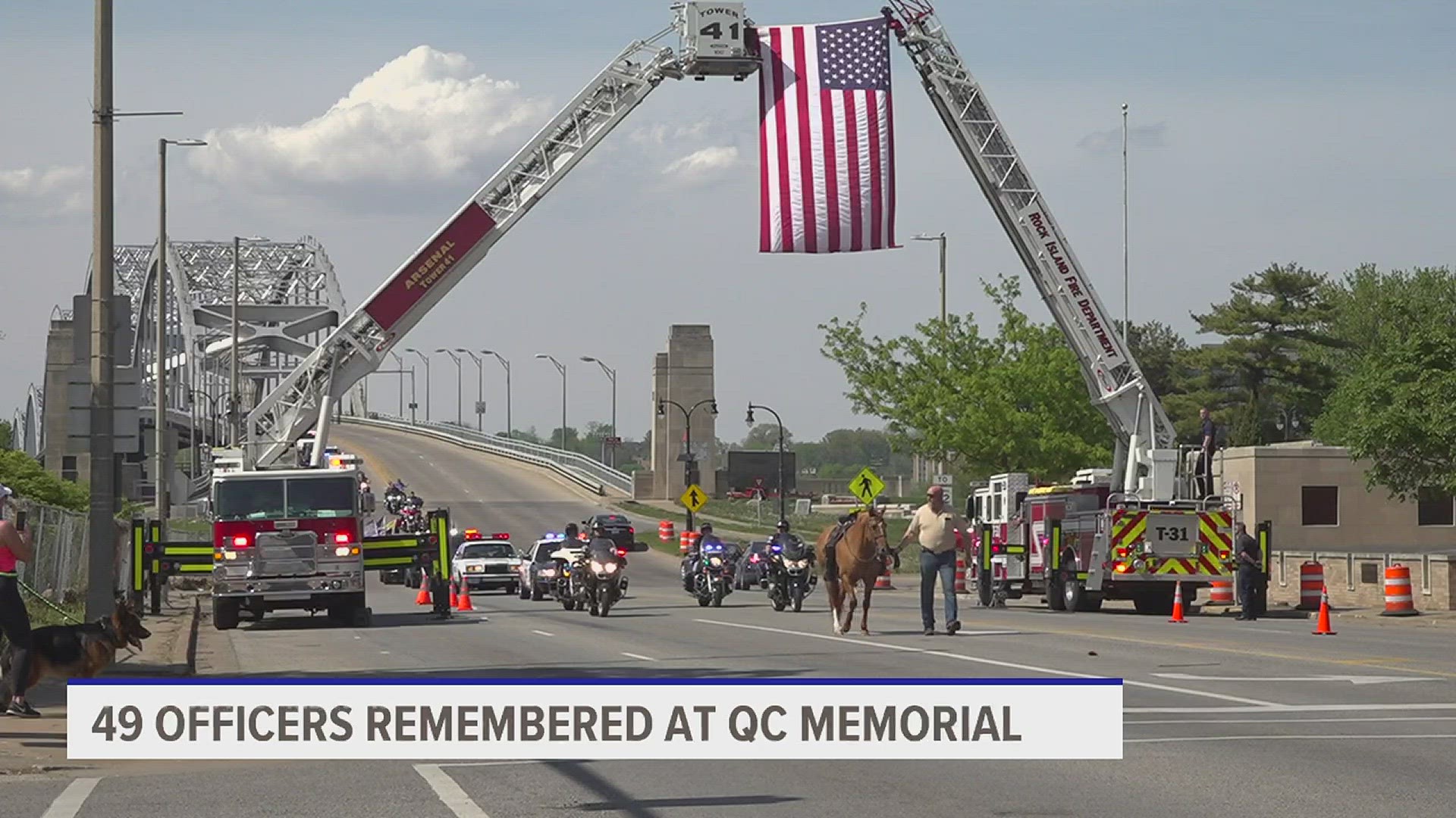 The ceremony recognized officers killed in the line of duty, tracing back over a century from departments in a 50-mile radius of the Quad Cities.