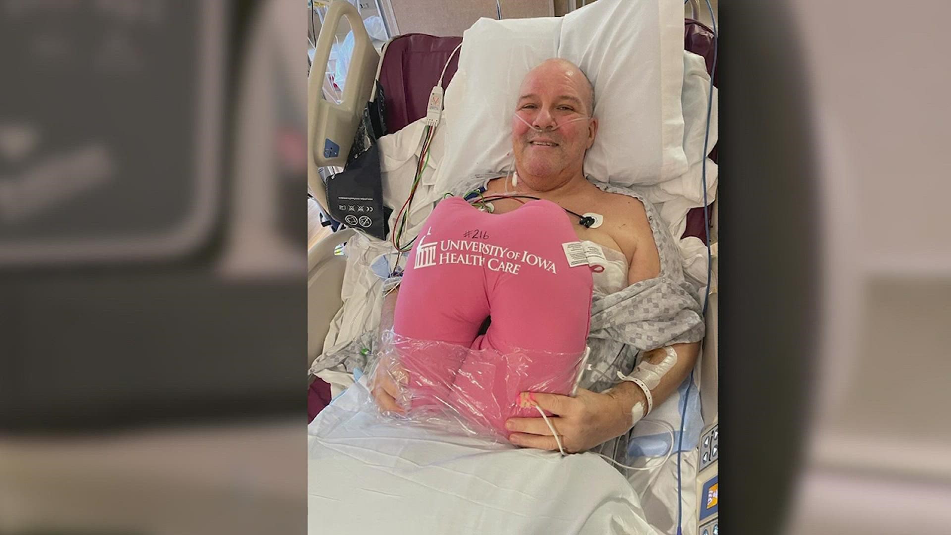 After over five months in Iowa City at the hospital Randy McIntyre received his new lungs