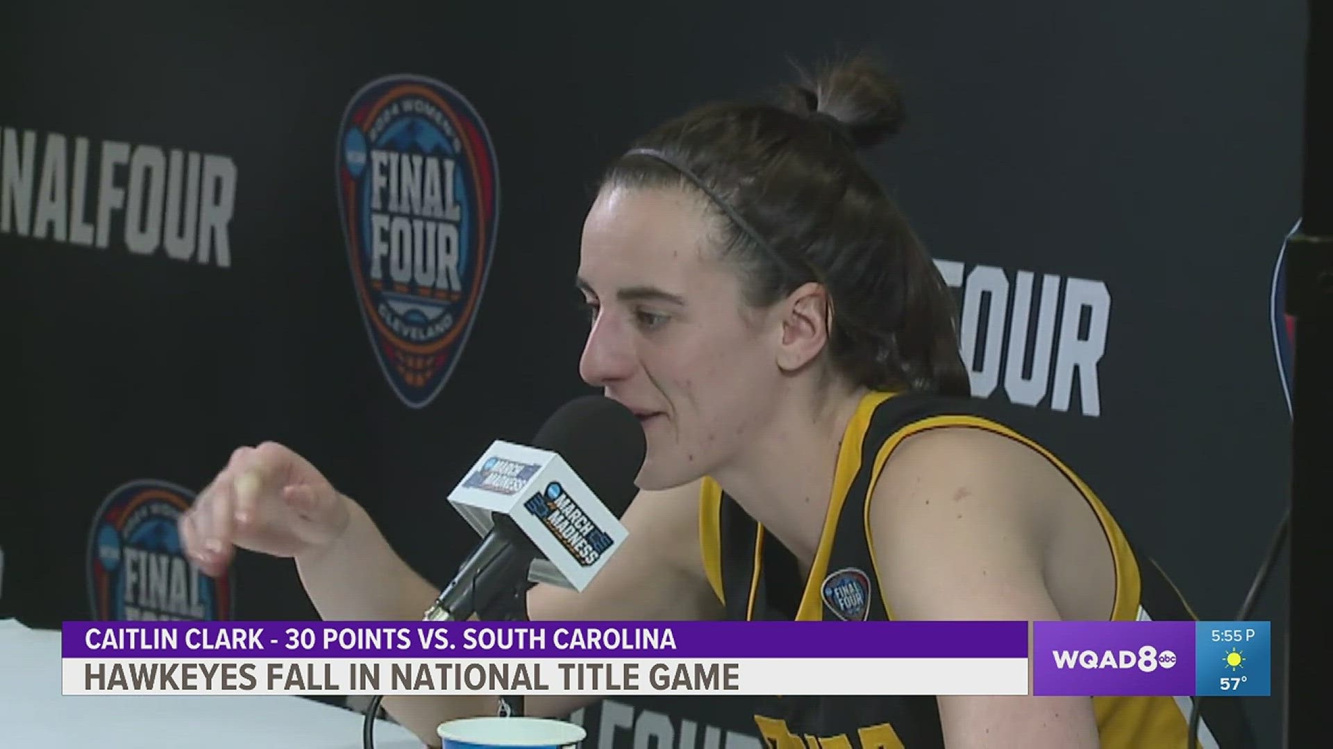 Iowa fell to South Carolina in the 2024 NCAA Women's Basketball Championship, falling just short of the national title for the second consecutive season.