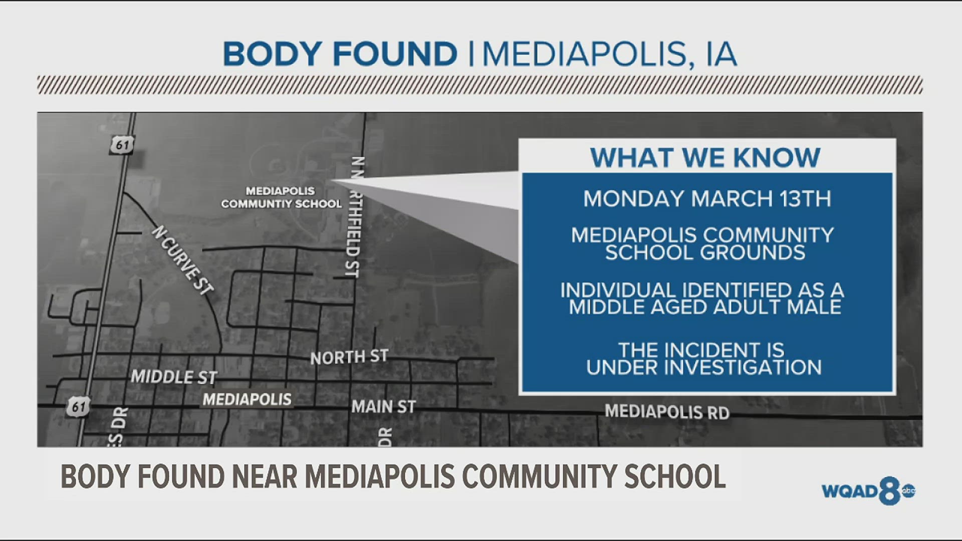 Body found next to Mediapolis school