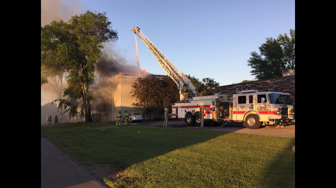 Residents rescued from balconies amid apartment fire in Ames