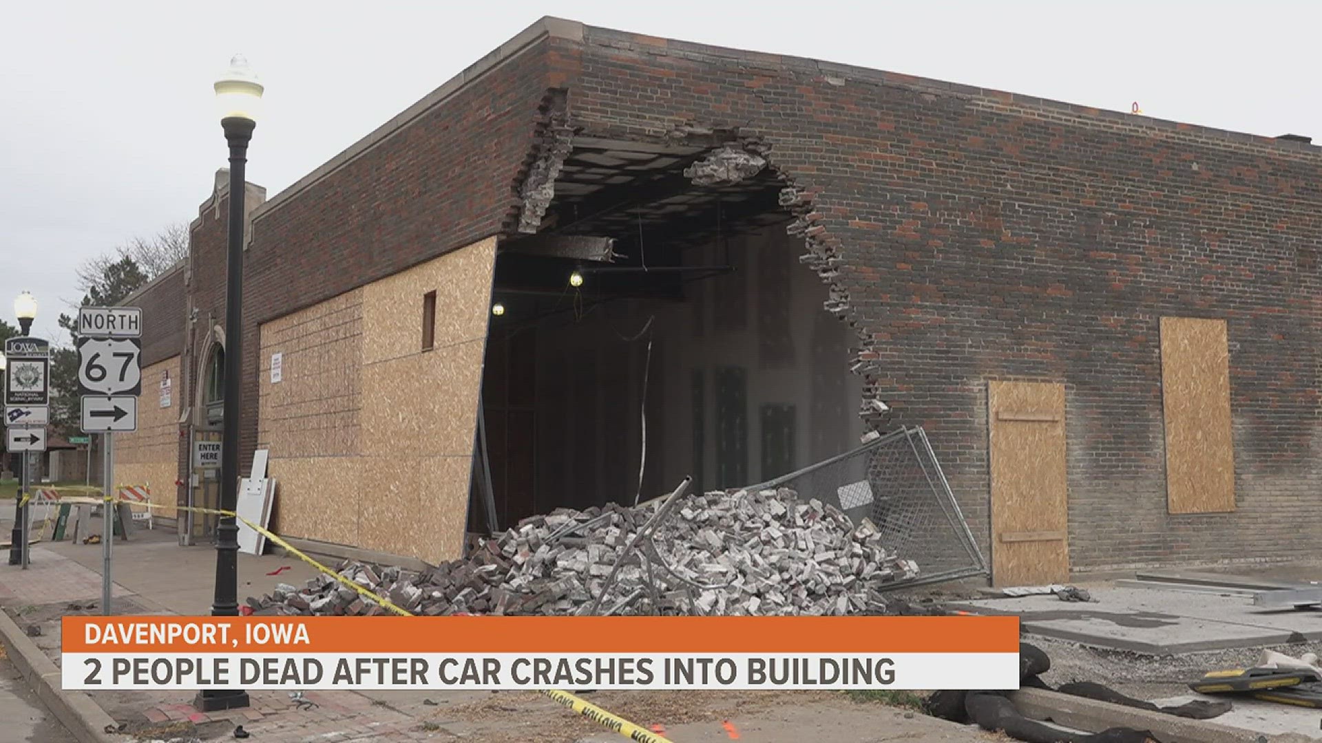 Early Sunday morning at least one person had died after a vehicle hit a building. The driver of the car later passing in the hospital.