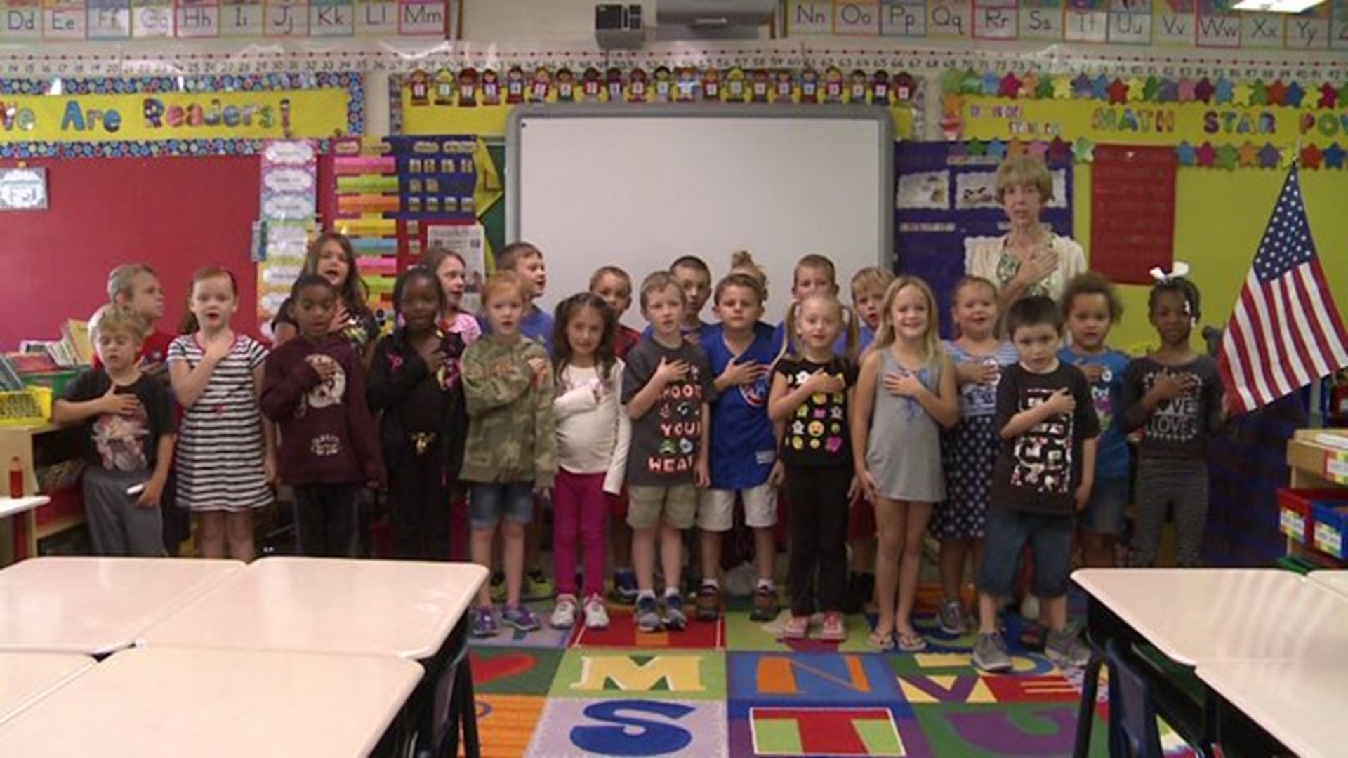 The Pledge from Mrs. Tobin`s class at Thomas Jefferson Elementary
