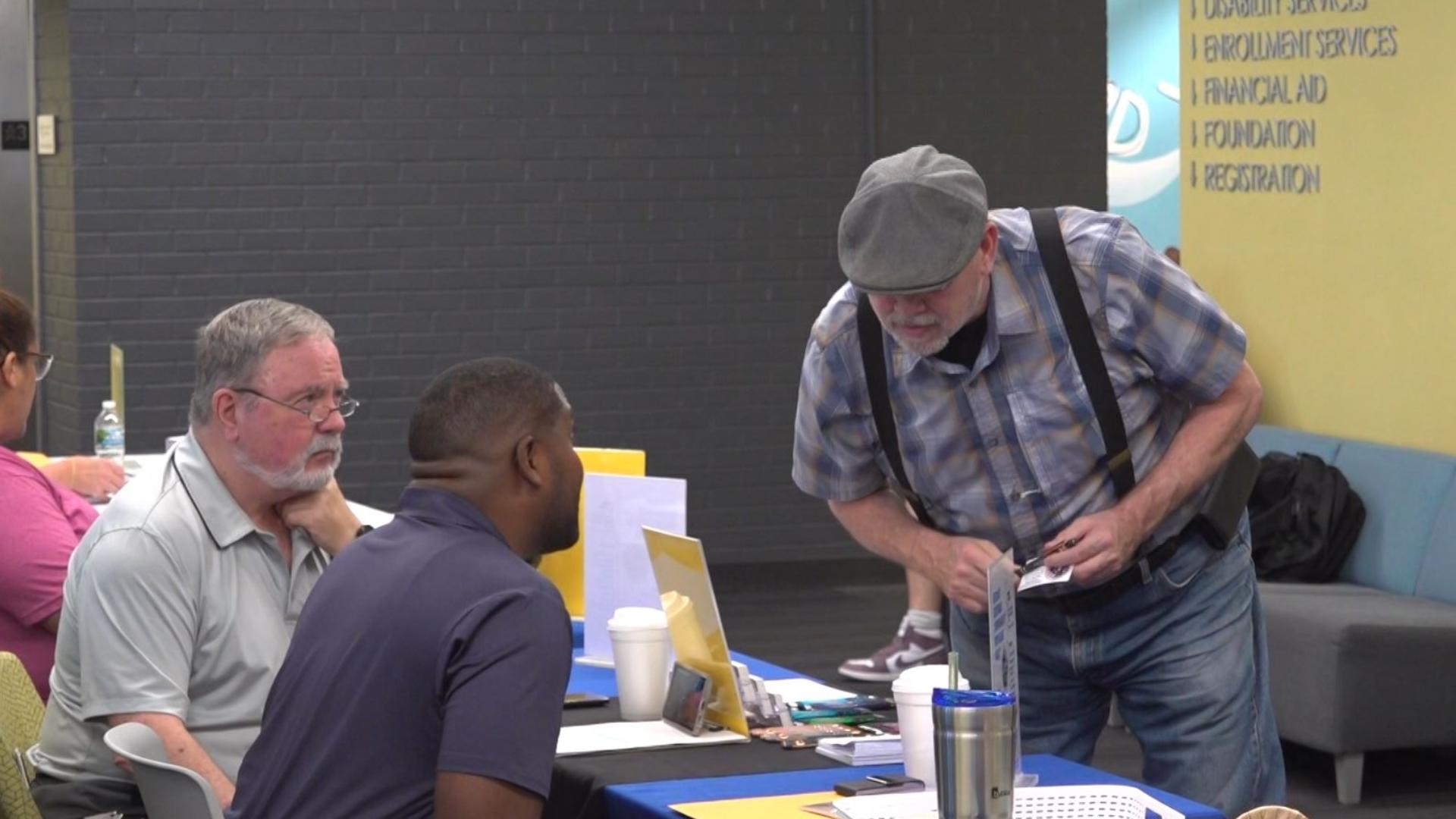 A former welder used the employment resource fair to find his next opportunity.