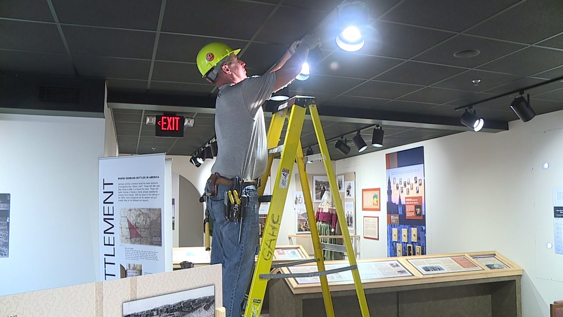 Lighting the German American Heritage Center Museum