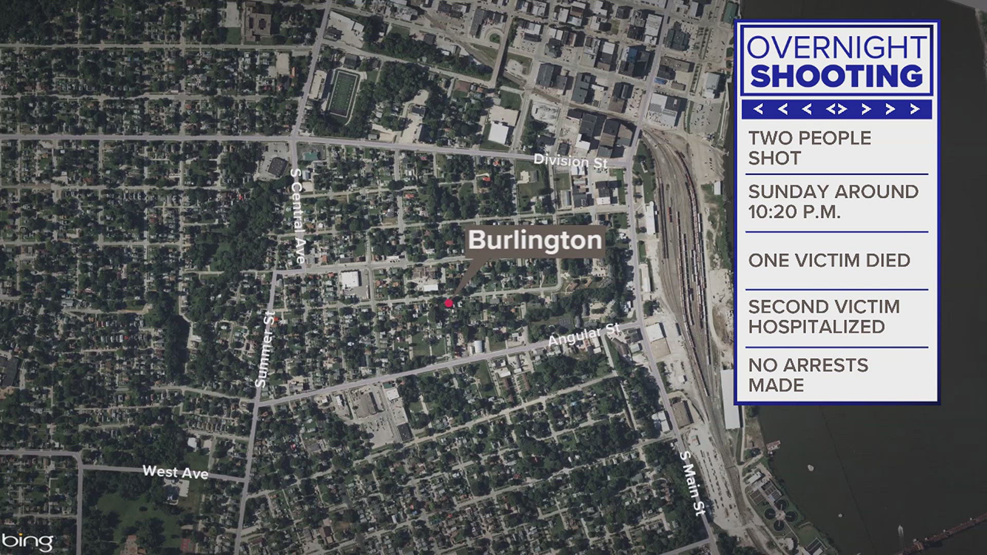 Officials in Iowa are investigating a shooting that left one person dead and another wounded in Burlington Sunday night.