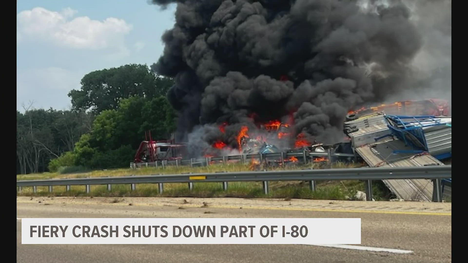 The crash closed down a portion of the interstate in Bureau County for multiple hours.