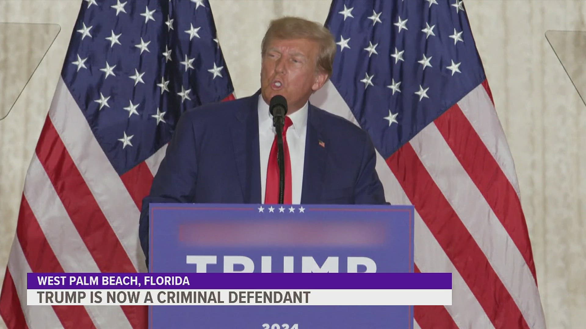 Trump addresses supporters in florida after arraignment wqad