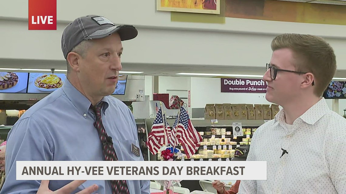 Annual HyVee free Veterans Day breakfast Friday, Nov. 10
