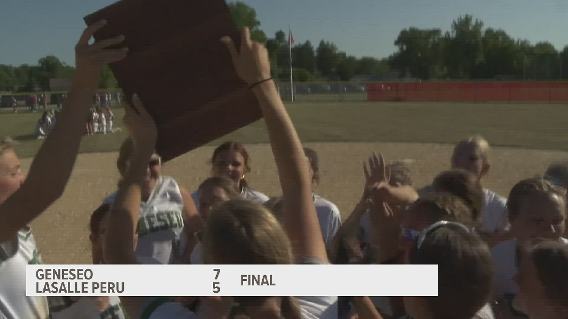 Geneseo would score 6 times in the 7th inning to come back and beat LaSalle Peru for the 3A Region Championship.