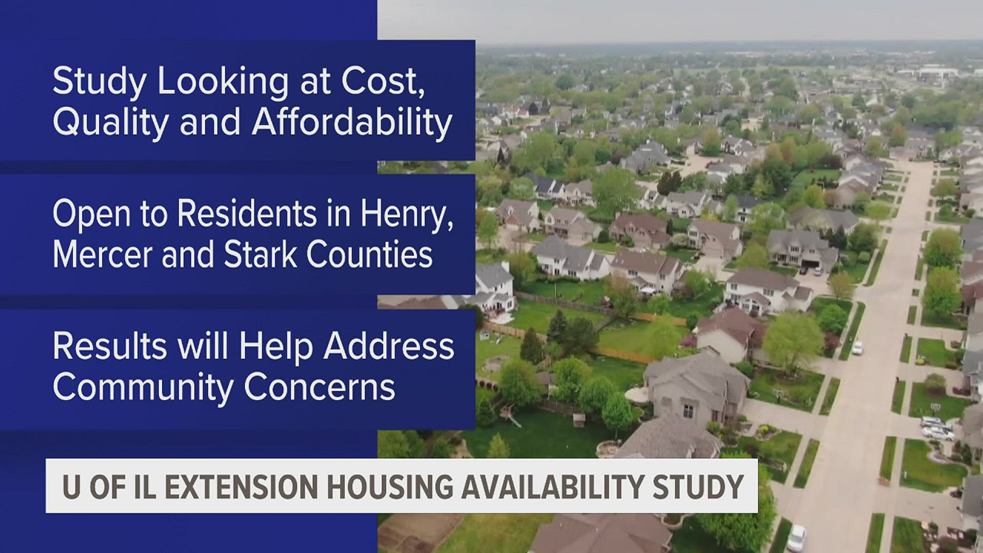 The survey is being conducted by the University of Illinois and seeks to better understand issues surrounding housing in rural areas.