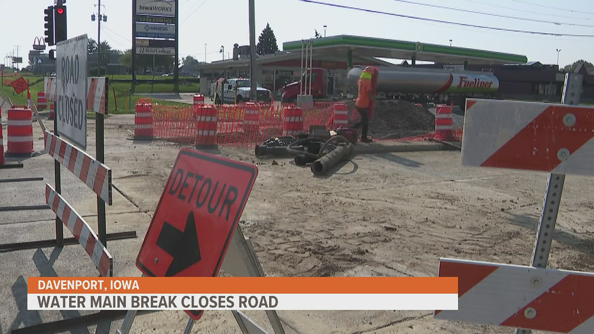 A Davenport water main break occurred on Kimberly and Eastern last Monday. Drivers are advised to avoid Eastern Avenue for a few days until repairs are complete.
