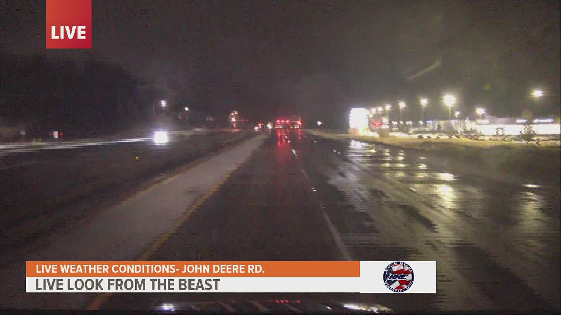 The Beast hits the road as winter storms approach the Quad City region on Thursday.