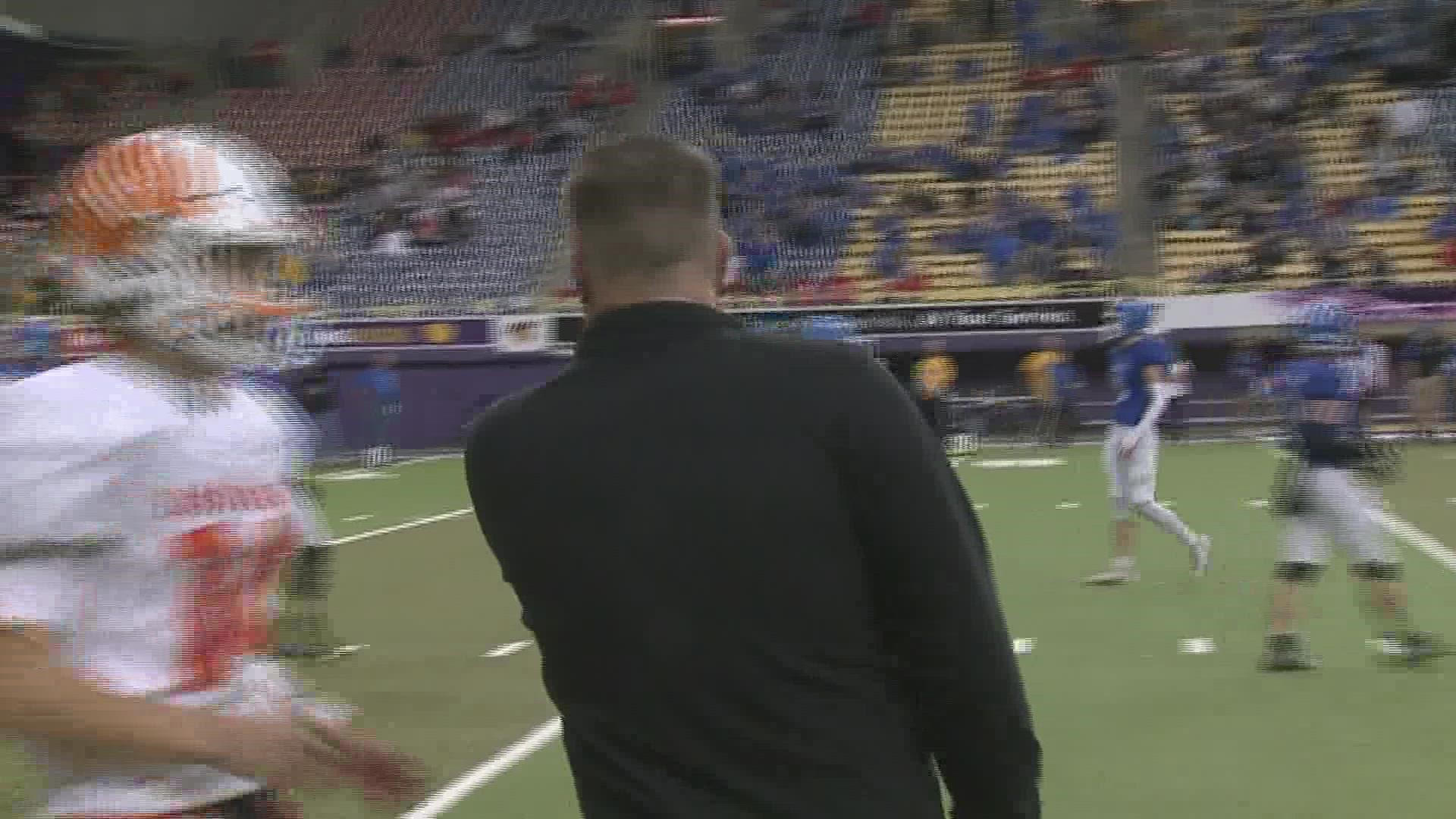 The River Hawks were defeated 42-40 by CAM, Anita in their first-ever trip to the UNI Dome