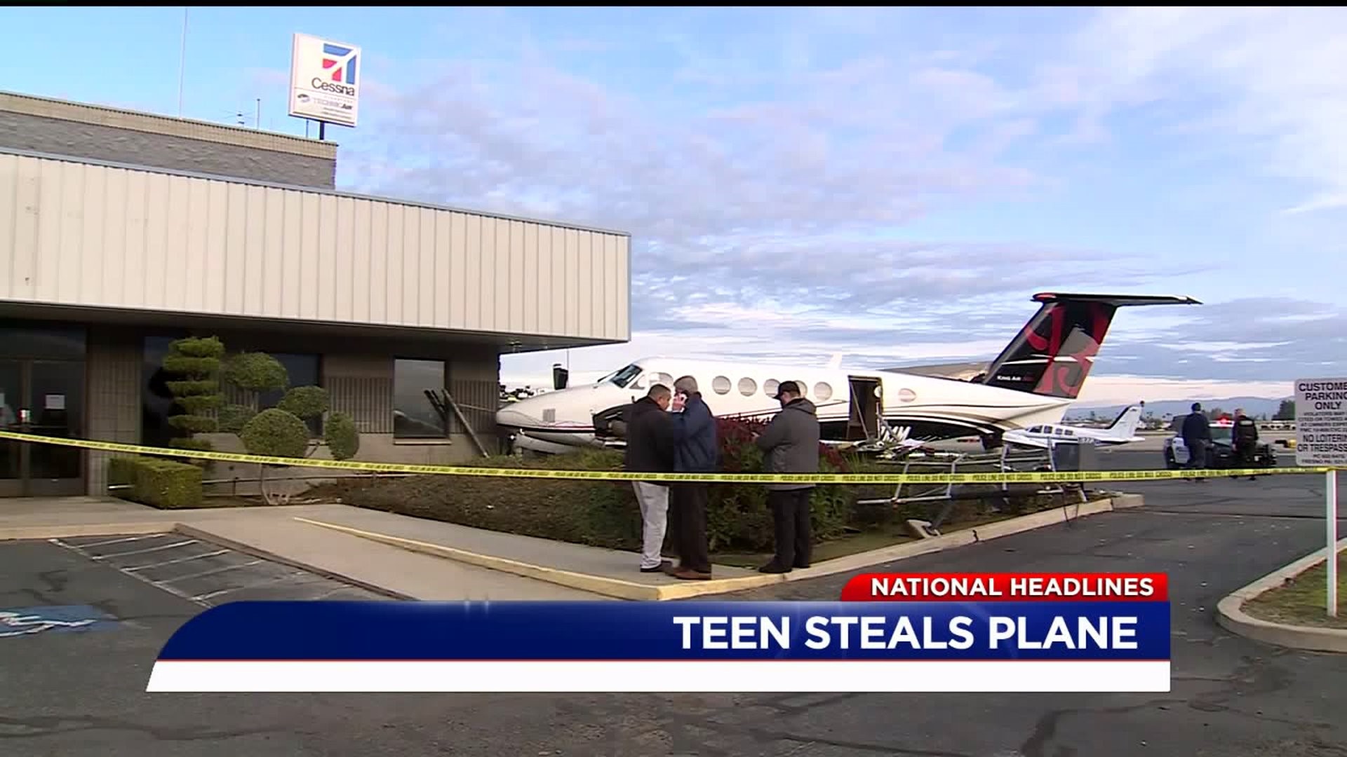 Teen girl sneaks into small plane, drives it into fence