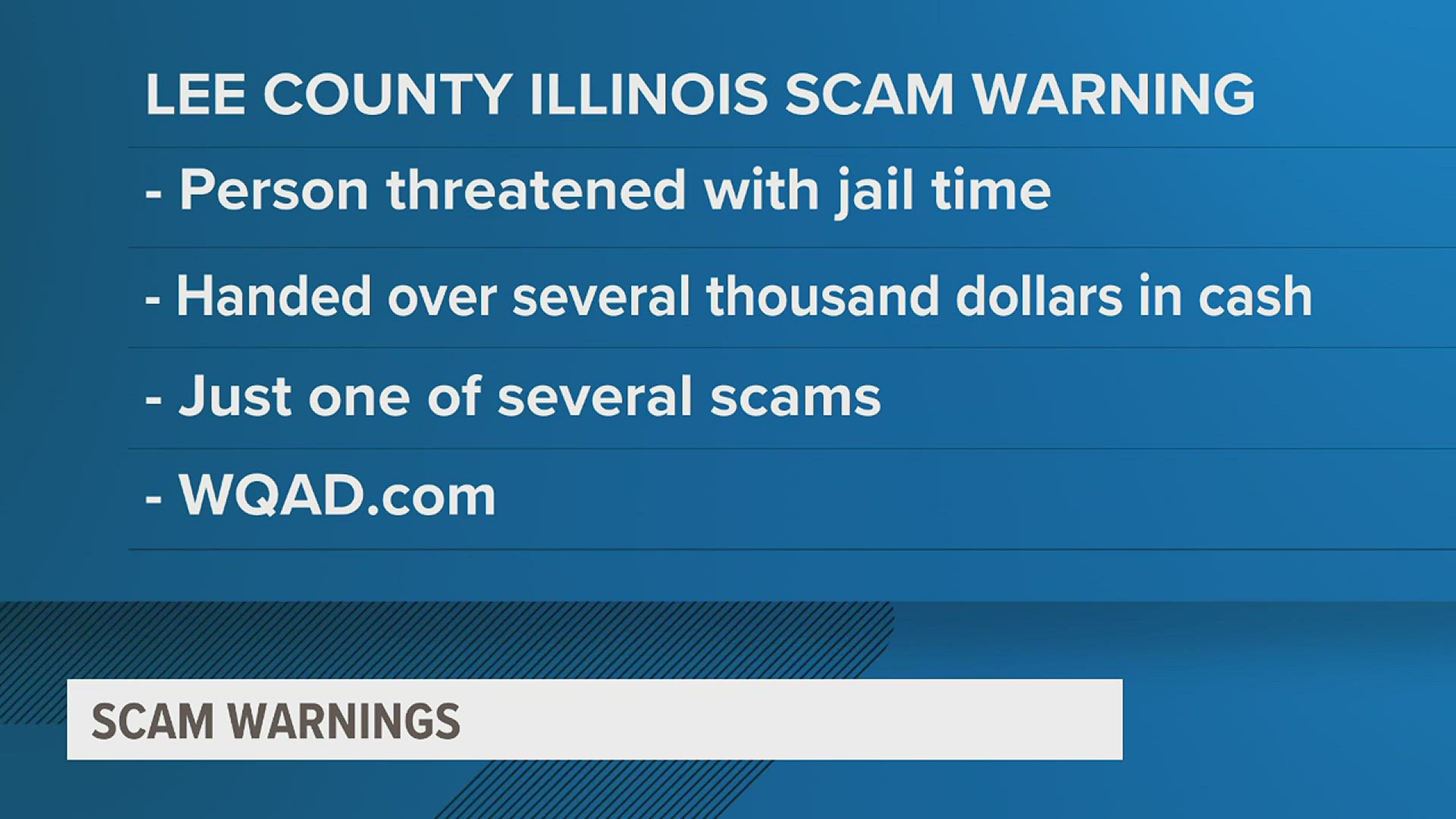 Anyone in Illinois who believes they were the victim of a scam should contact the FBI's Chicago Field Office.