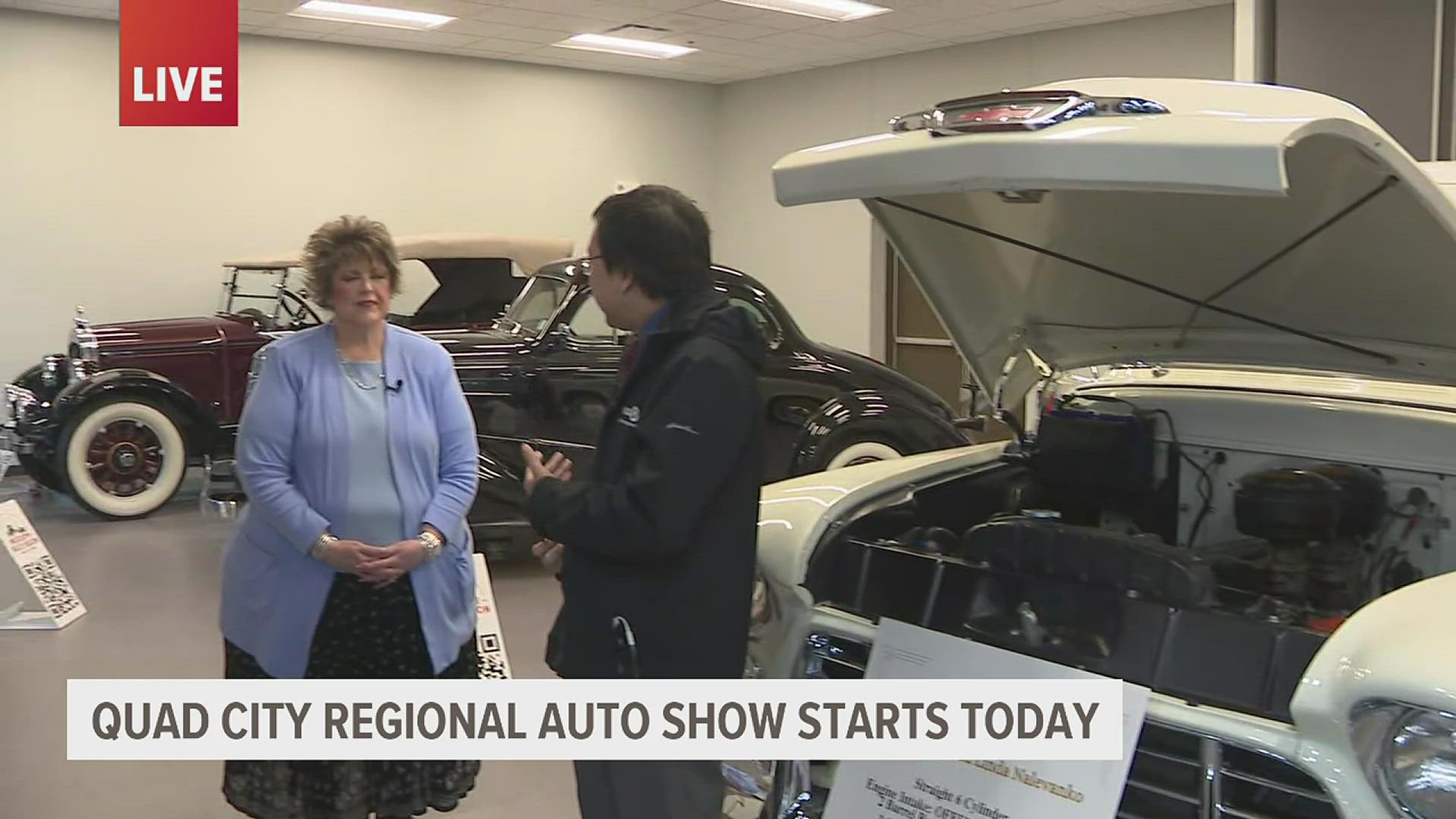A mix of old and new! Classic cars on display at the 2023 Quad City